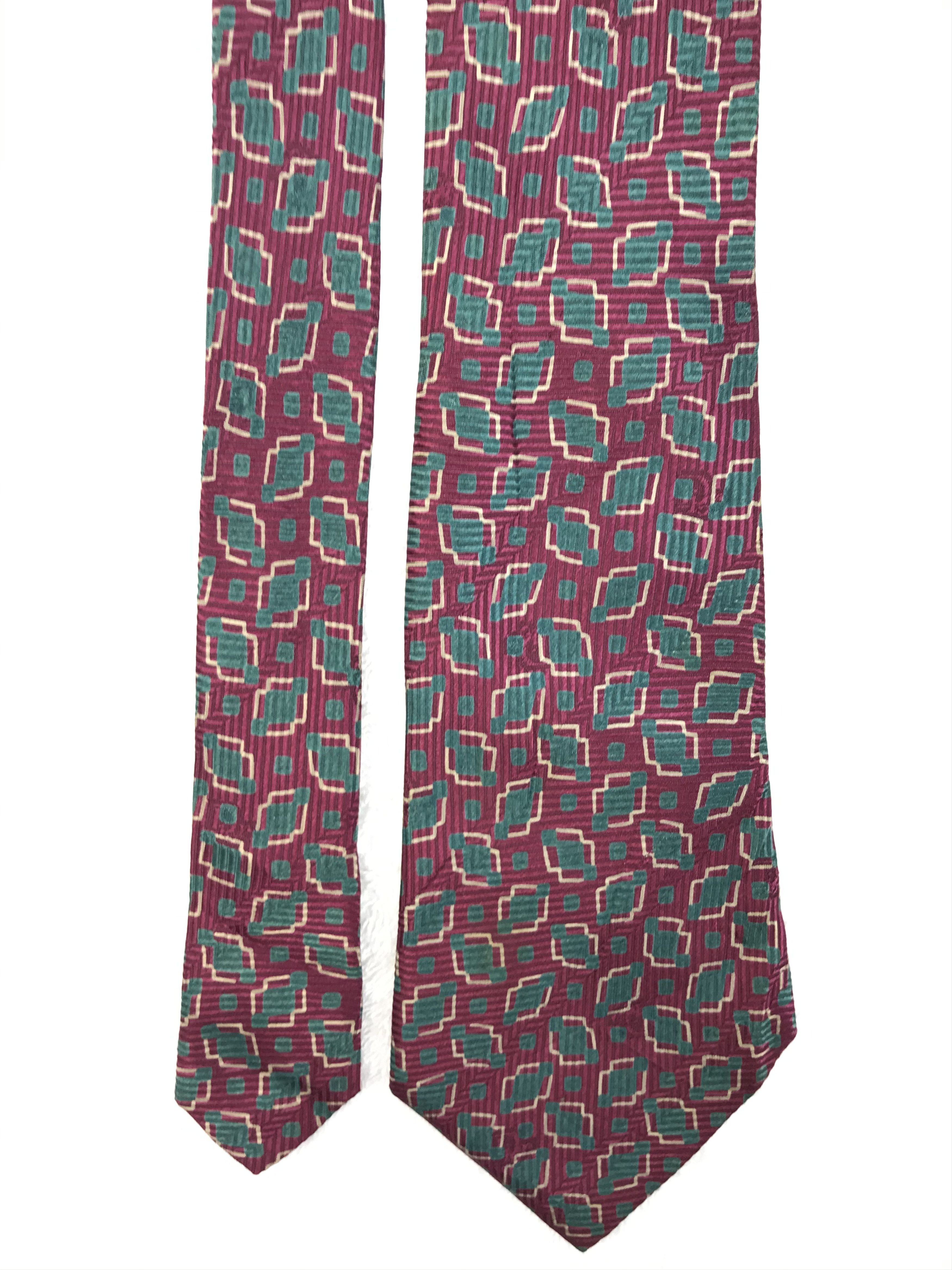 Designer × Vintage CD110 Vintage Christian Dior Pure Silk Necktie Full Monogram Size ONE SIZE - 4 Thumbnail