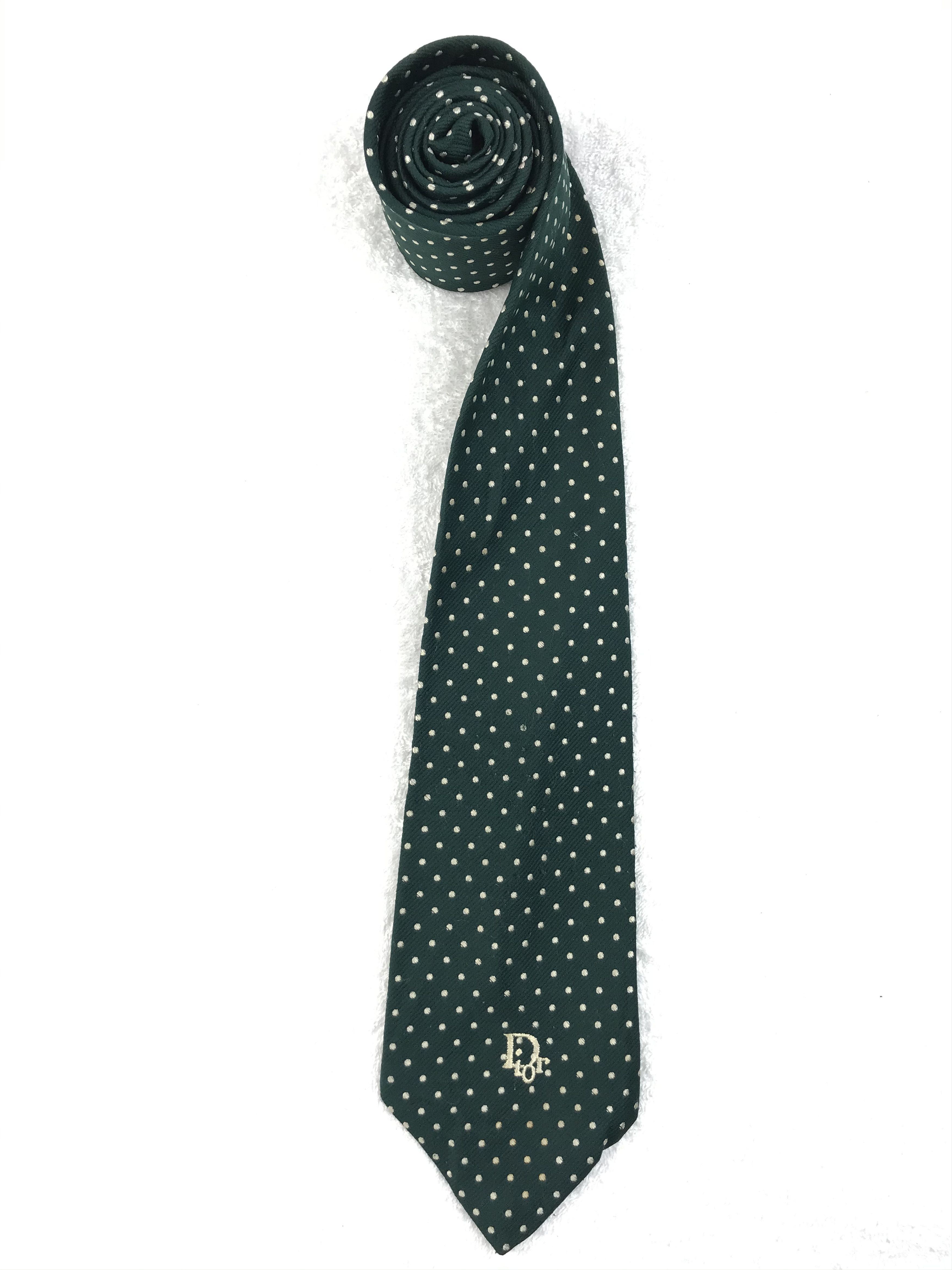 Christian Dior Monsieur × Designer × Vintage CD112 Vintage Christian Dior Pure Silk Necktie Full Monogram Size ONE SIZE - 2 Thumbnail