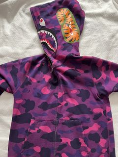 Bape shark sales hoodie violet