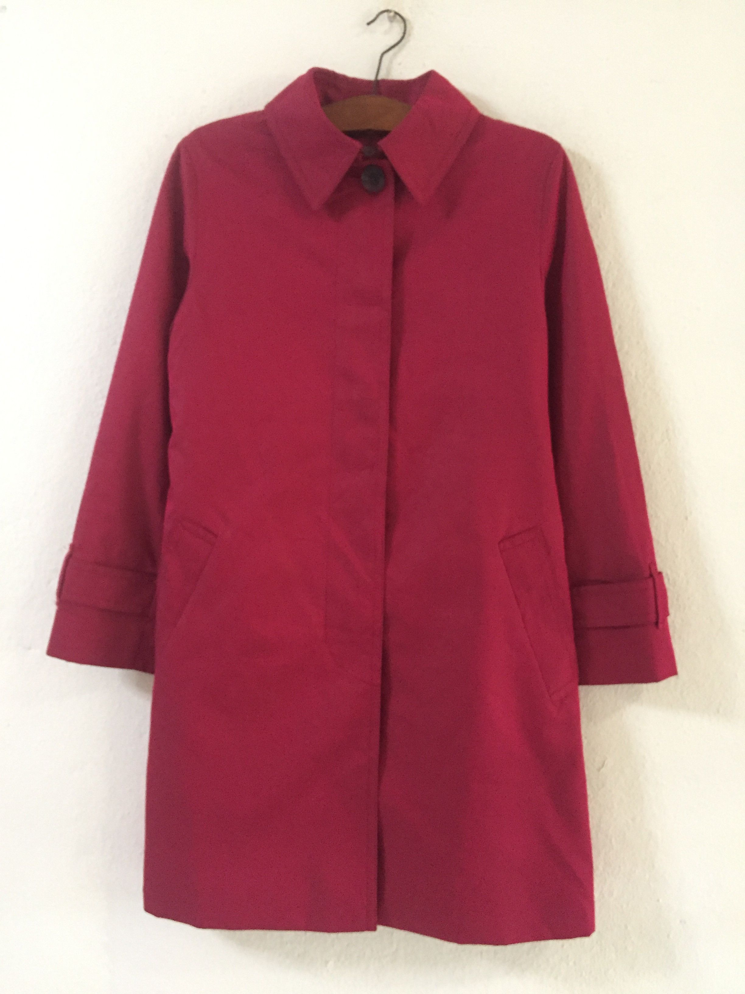 image of Aquascutum Trench Coat in Red, Men's (Size Small)
