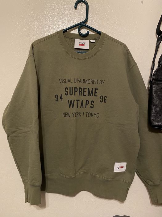 Supreme Supreme WTAPS crewneck olive (Size M) | Grailed