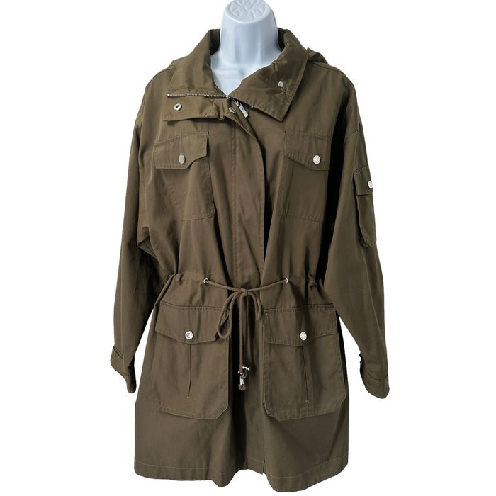 Karl Lagerfeld NWOT Karl Lagerfeld Paris Olive Green Anorak Hoodie ...