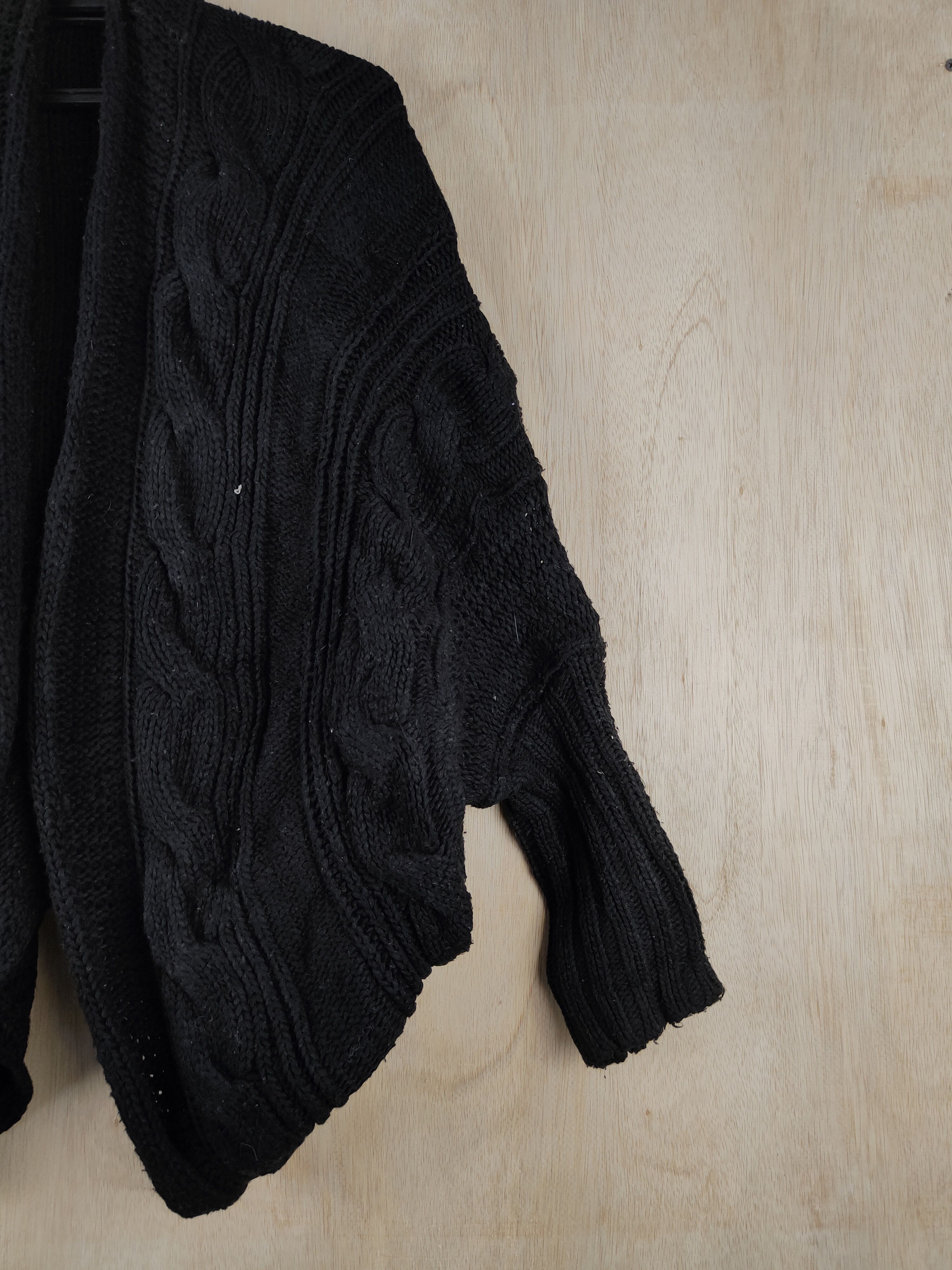 Japanese Brand Japanese Brand Black cable knitwear Cardigan #S301 Size M / US 6-8 / IT 42-44 - 4 Thumbnail