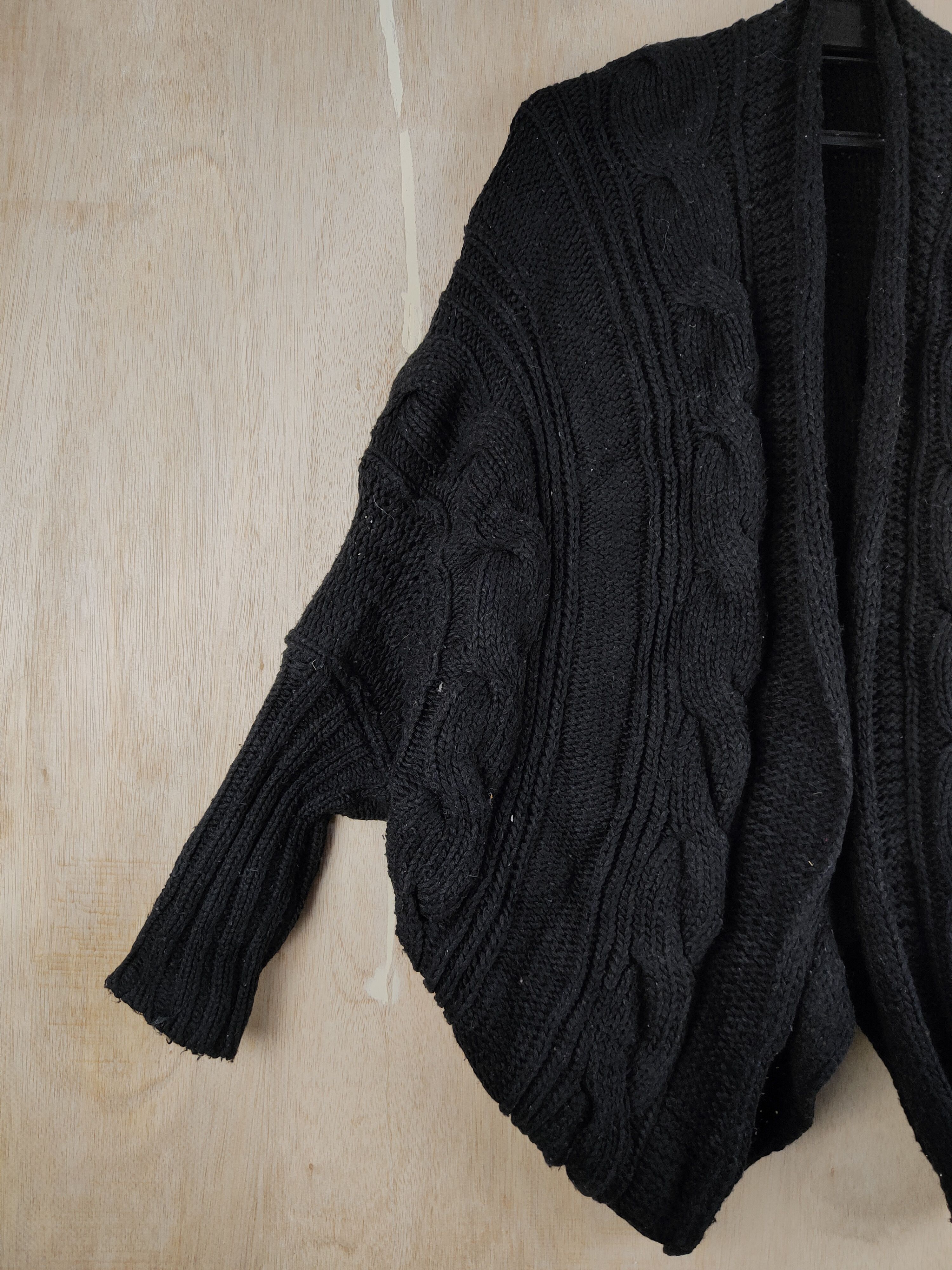 Japanese Brand Japanese Brand Black cable knitwear Cardigan #S301 Size M / US 6-8 / IT 42-44 - 3 Thumbnail