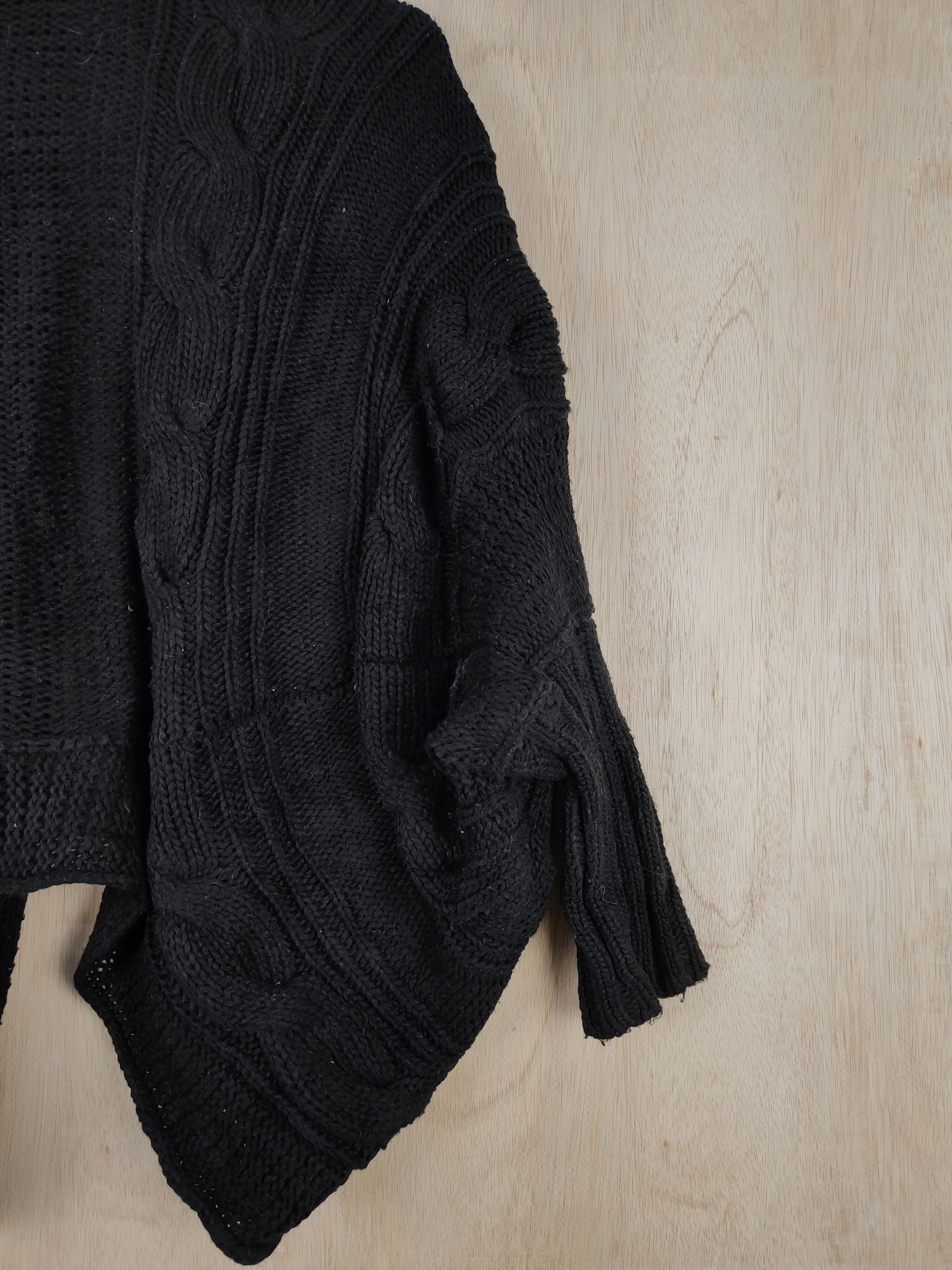 Japanese Brand Japanese Brand Black cable knitwear Cardigan #S301 Size M / US 6-8 / IT 42-44 - 7 Thumbnail