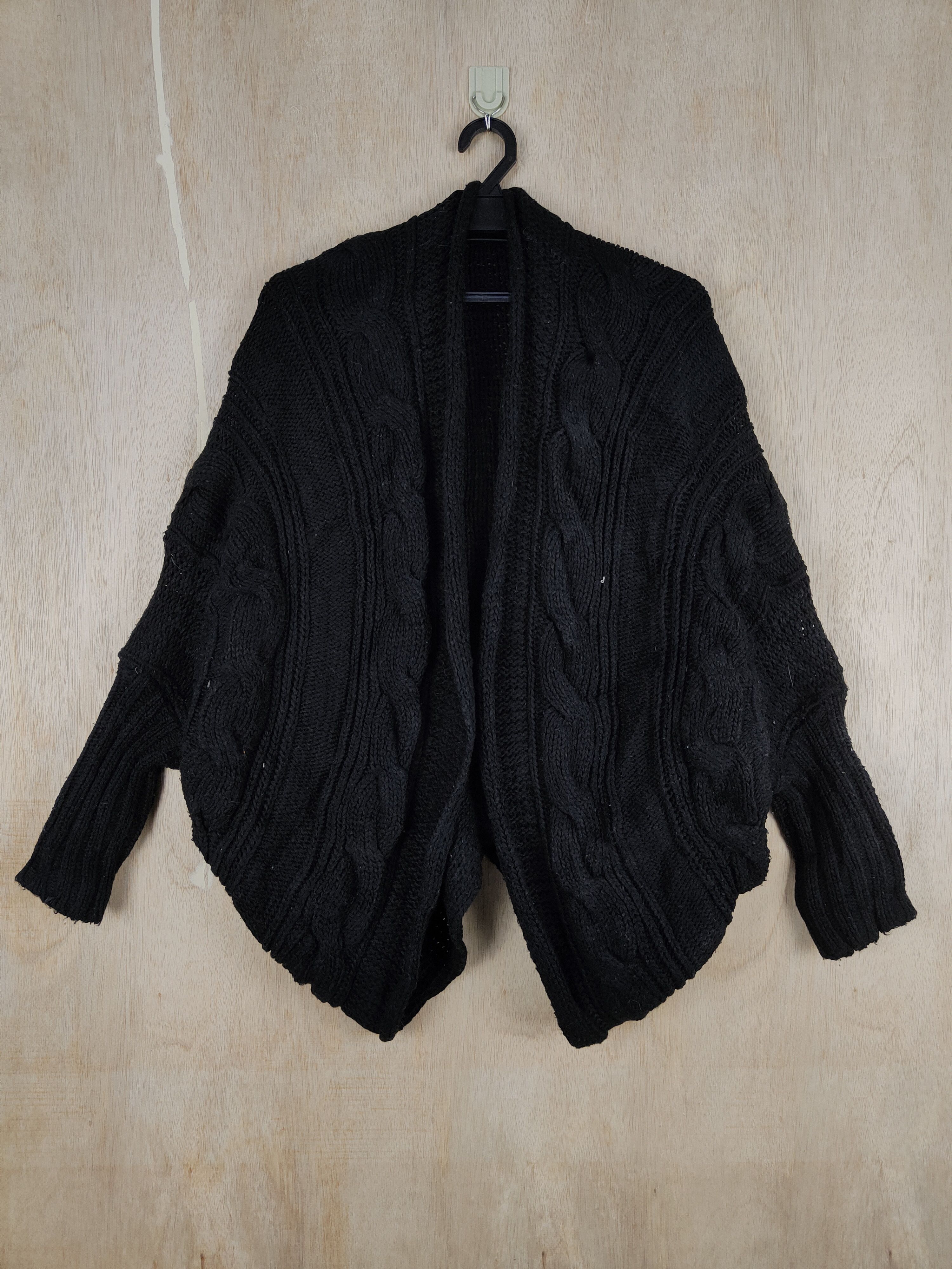 Japanese Brand Japanese Brand Black cable knitwear Cardigan #S301 Size M / US 6-8 / IT 42-44 - 1 Thumbnail
