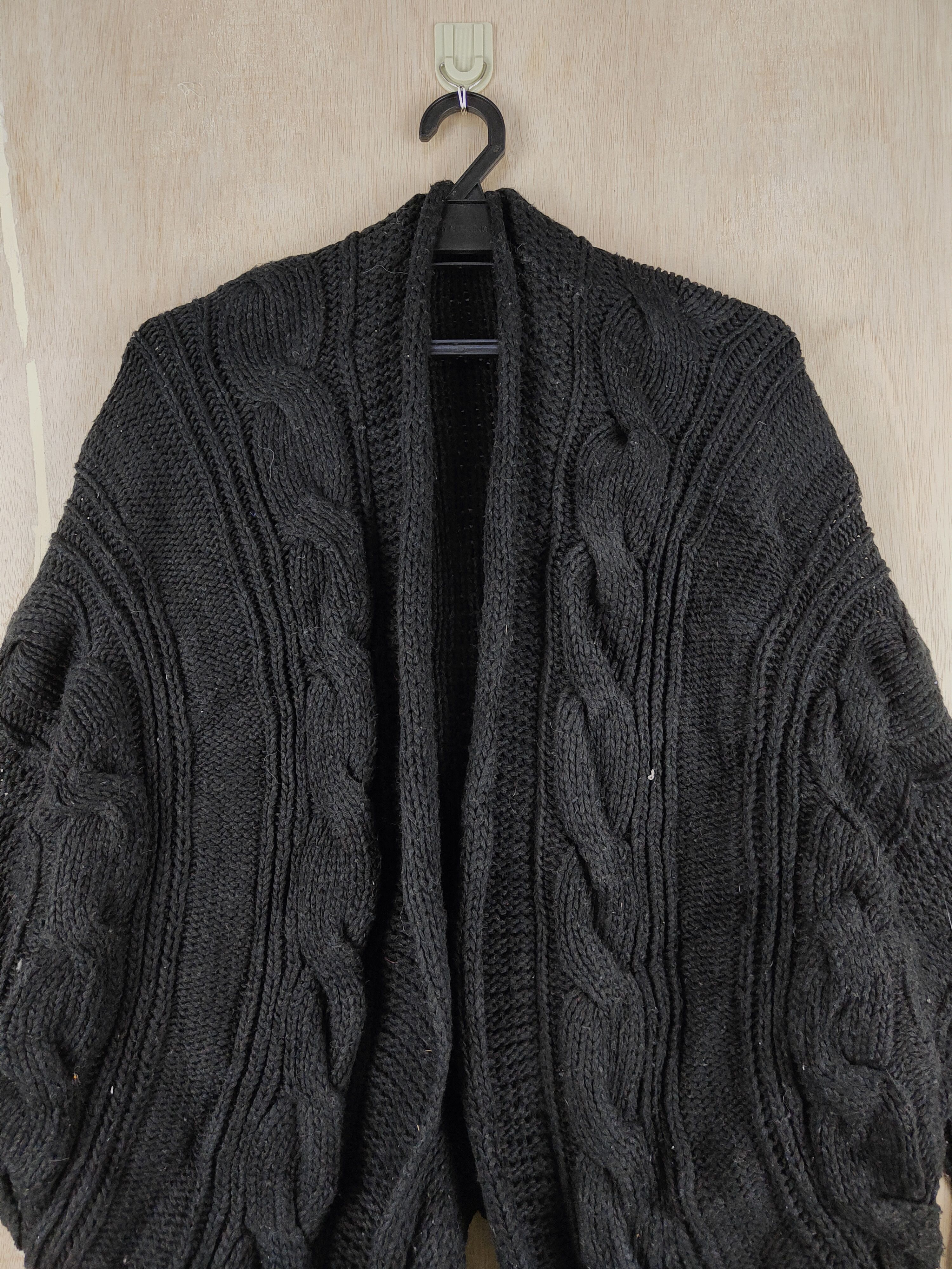 Japanese Brand Japanese Brand Black cable knitwear Cardigan #S301 Size M / US 6-8 / IT 42-44 - 2 Thumbnail