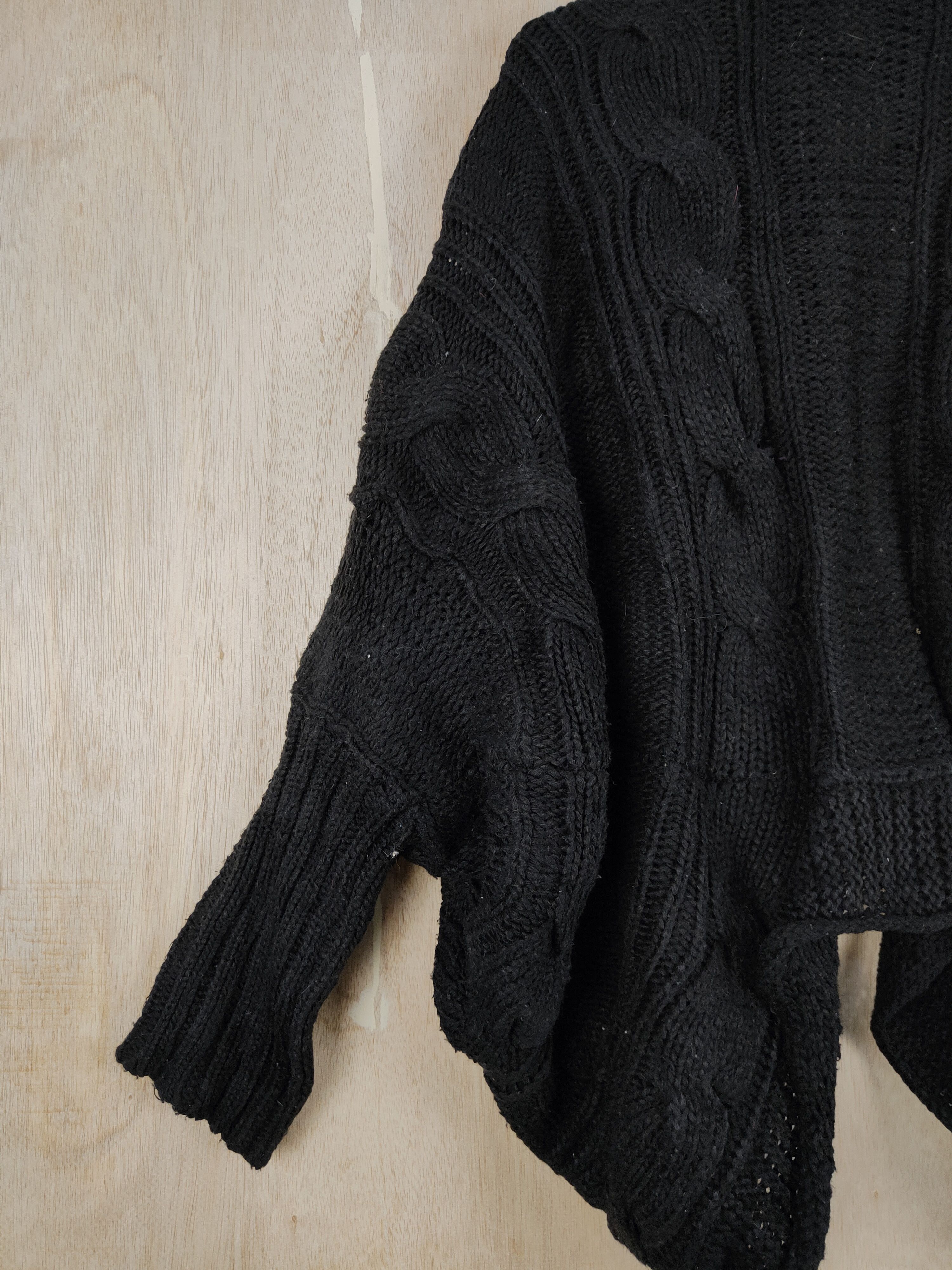 Japanese Brand Japanese Brand Black cable knitwear Cardigan #S301 Size M / US 6-8 / IT 42-44 - 6 Thumbnail