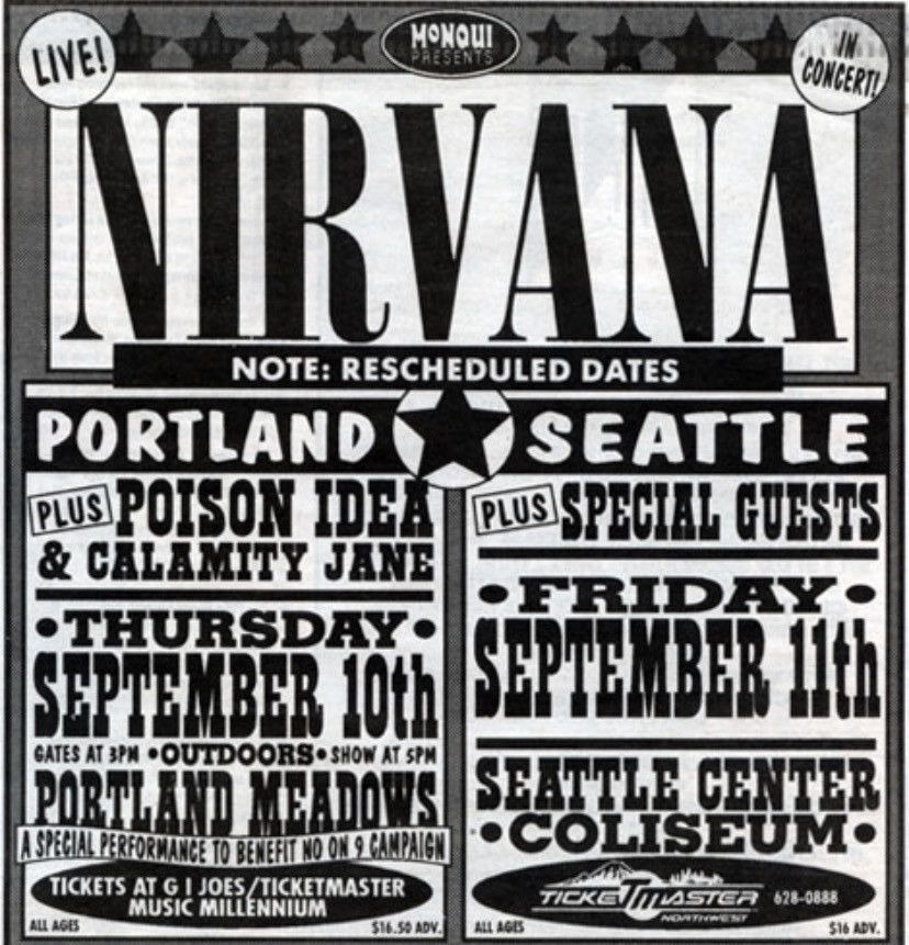 Nirvana Vintage Nirvana Concert Tshirt Bootleg 1992 Size US M / EU 48-50 / 2 - 8 Thumbnail