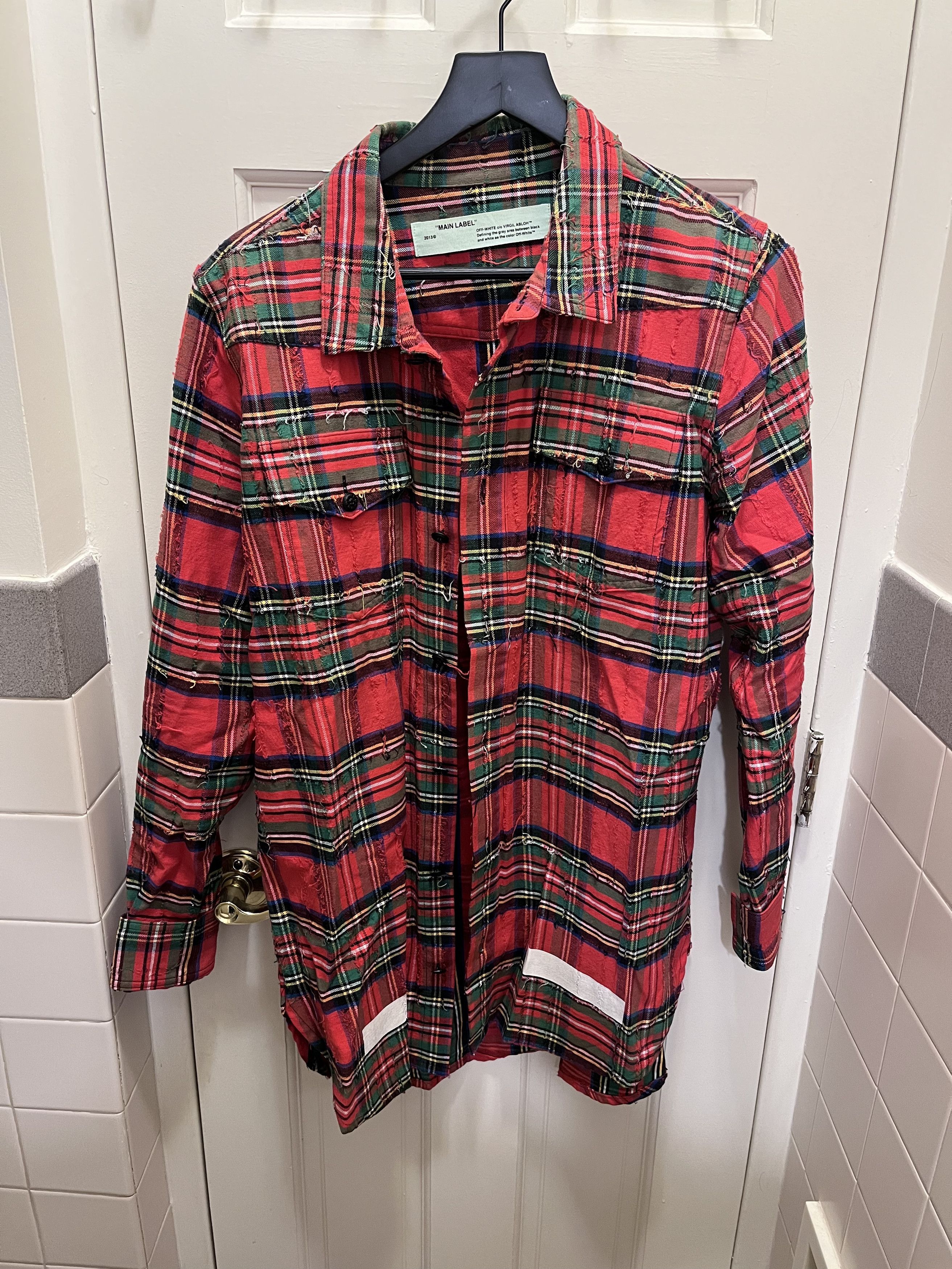 OFF-WHITE KK RED CHECK SHIRT