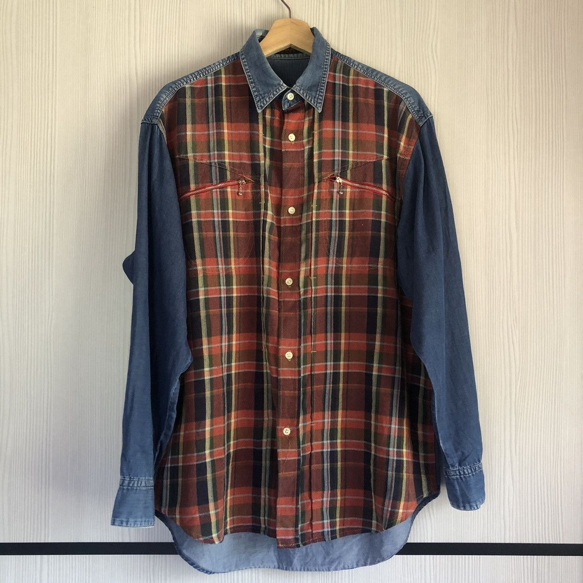 Marithe + Francois Girbaud marithe girbaud francois hybrid shirt zipper vintage Size US L / EU 52-54 / 3 - 1 Thumbnail