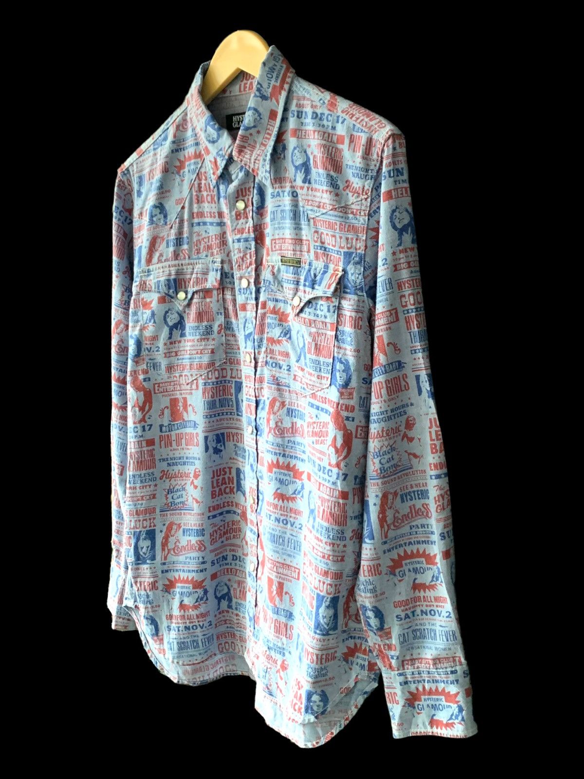 Designer × Hysteric Glamour × Japanese Brand HYSTERIC GLAMOUR FULL PRINT JAPANESE BRAND SHIRT BUTTONS UP Size US M / EU 48-50 / 2 - 4 Thumbnail