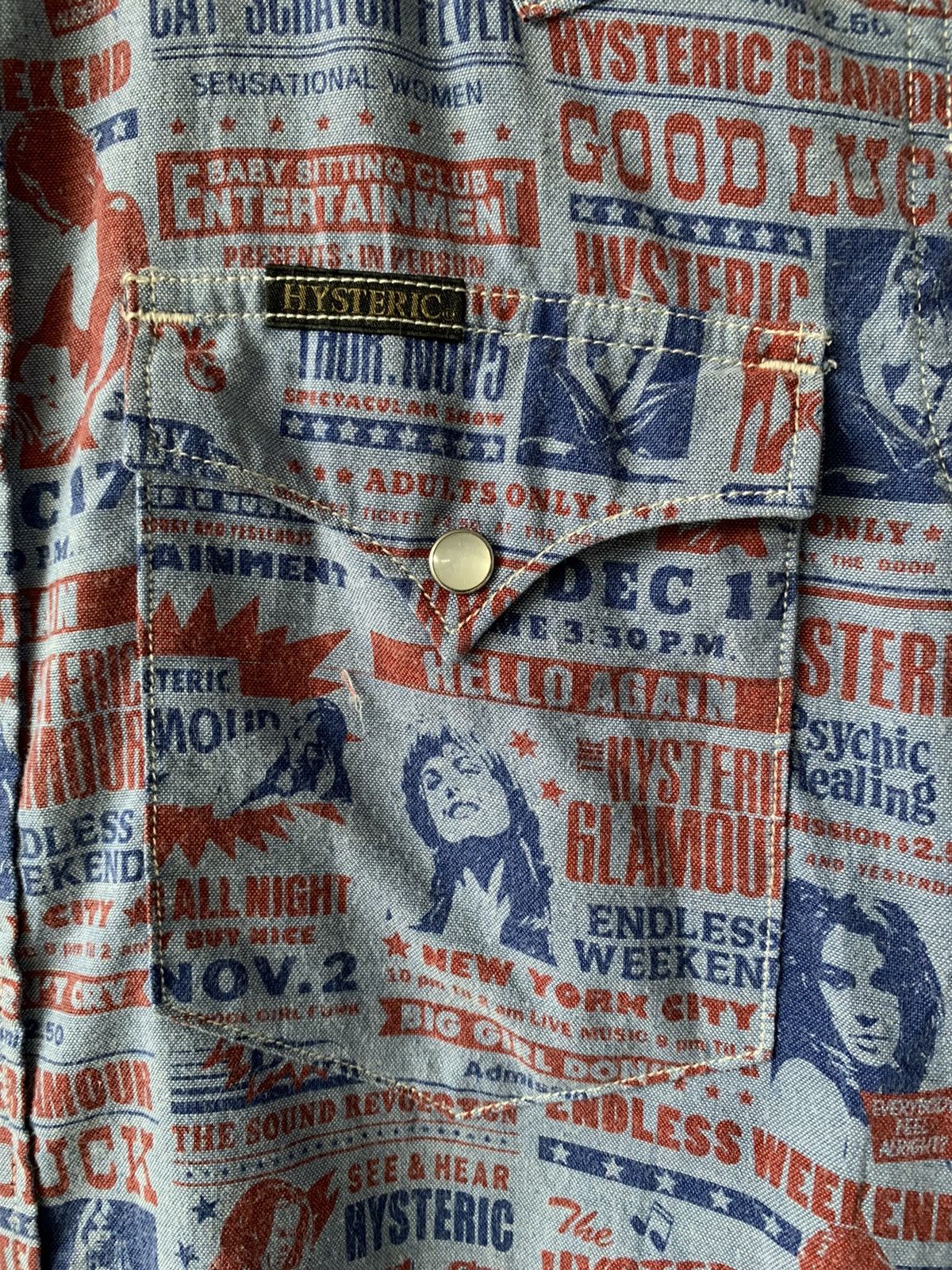 Designer × Hysteric Glamour × Japanese Brand HYSTERIC GLAMOUR FULL PRINT JAPANESE BRAND SHIRT BUTTONS UP Size US M / EU 48-50 / 2 - 6 Thumbnail