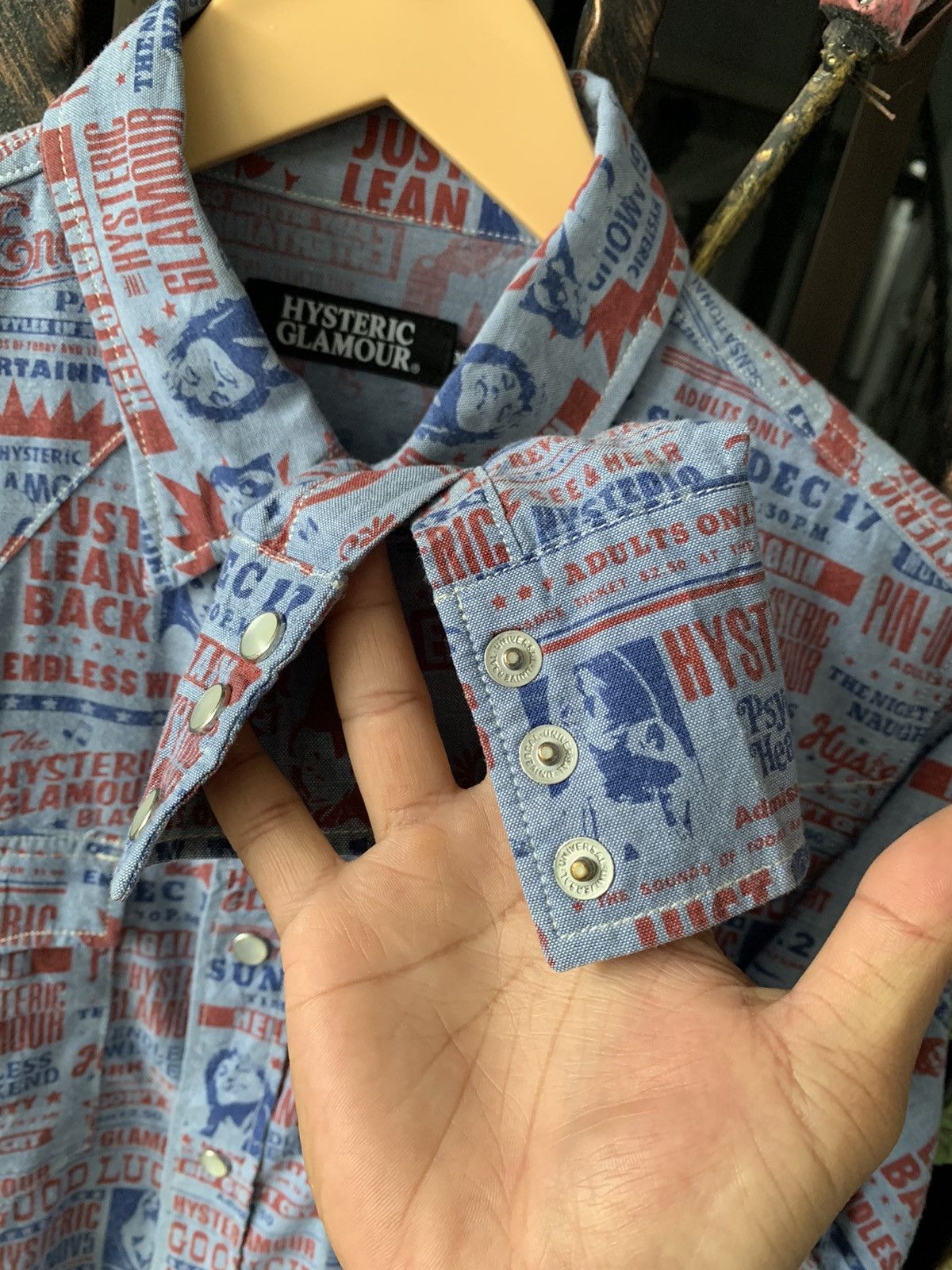 Designer × Hysteric Glamour × Japanese Brand HYSTERIC GLAMOUR FULL PRINT JAPANESE BRAND SHIRT BUTTONS UP Size US M / EU 48-50 / 2 - 7 Thumbnail