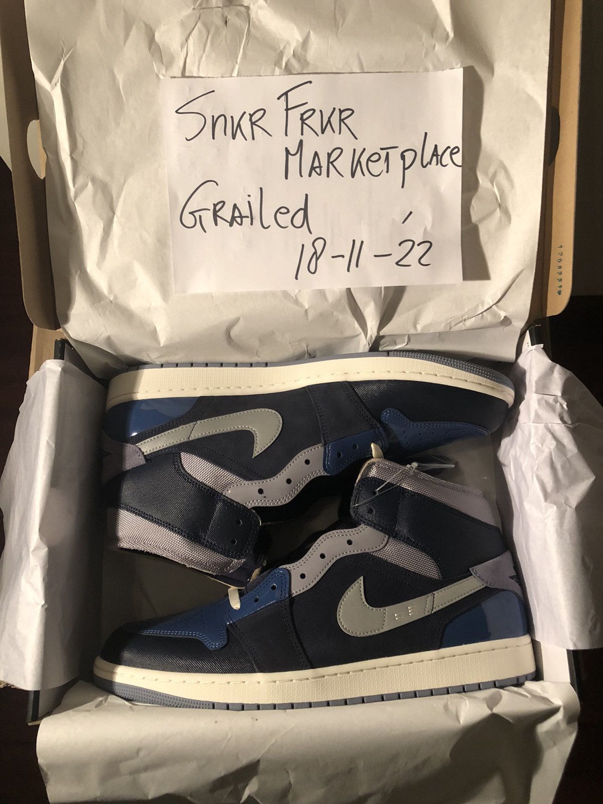 Air Jordan 1 Mid SE Craft “Obsedian'' DR8868-400 US15