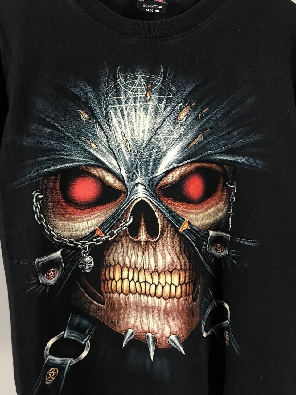 Vintage Skull skeleton vintage overprinted tee Size US S / EU 44-46 / 1 - 3 Thumbnail