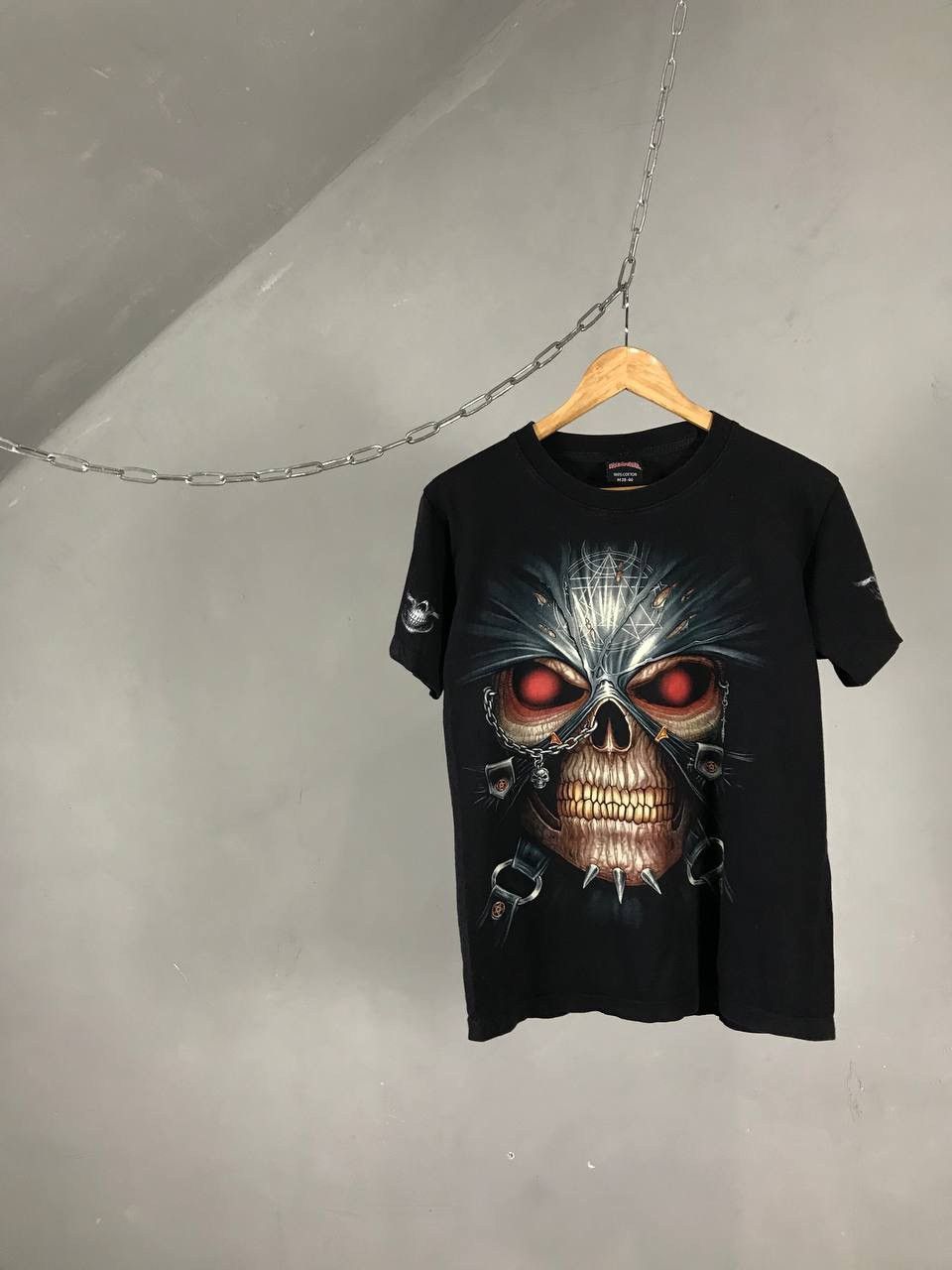 Vintage Skull skeleton vintage overprinted tee Size US S / EU 44-46 / 1 - 1 Thumbnail