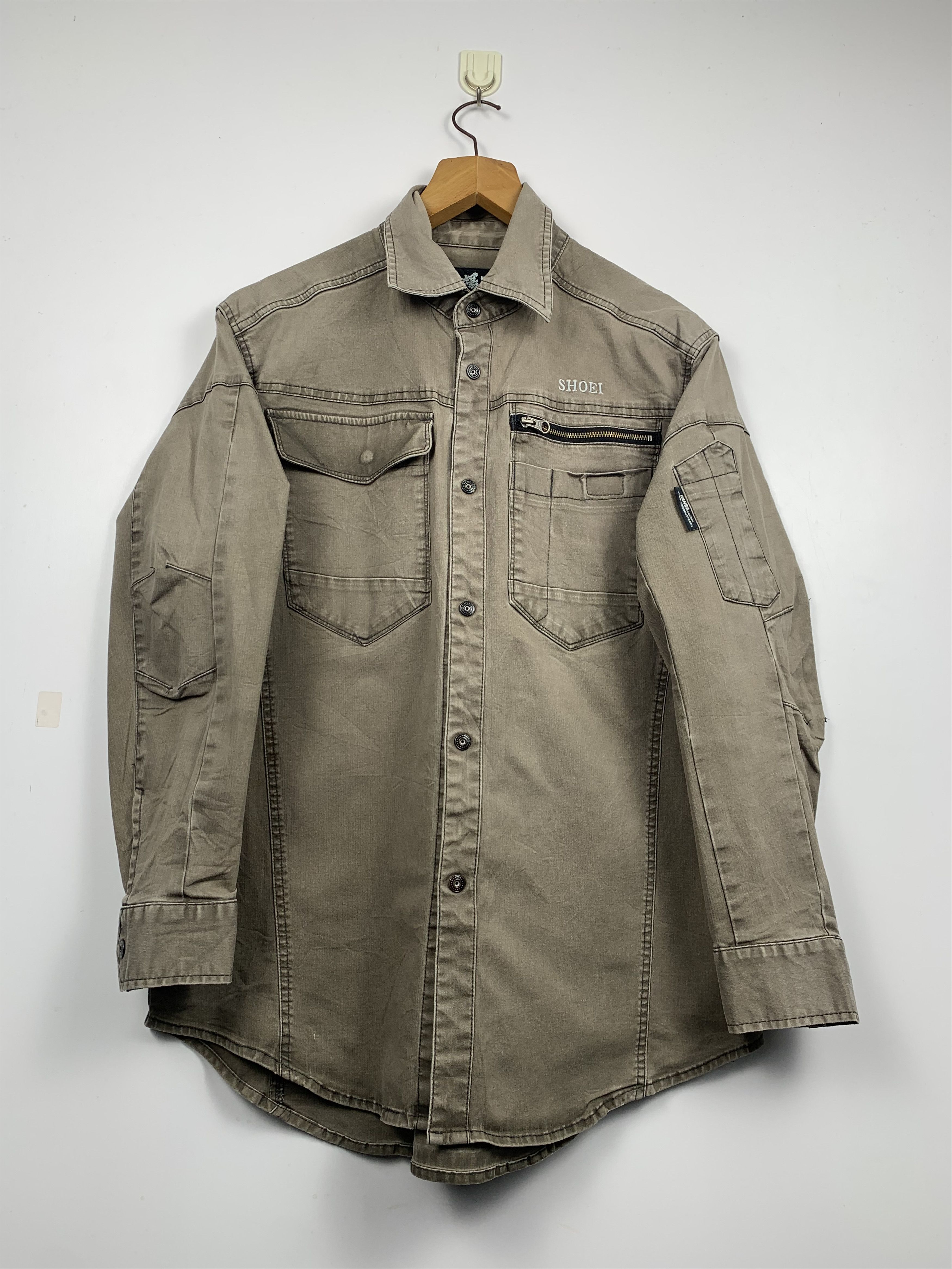 Button Down Zara Ripped Denim Shirt Vintage Japanese Brand Double