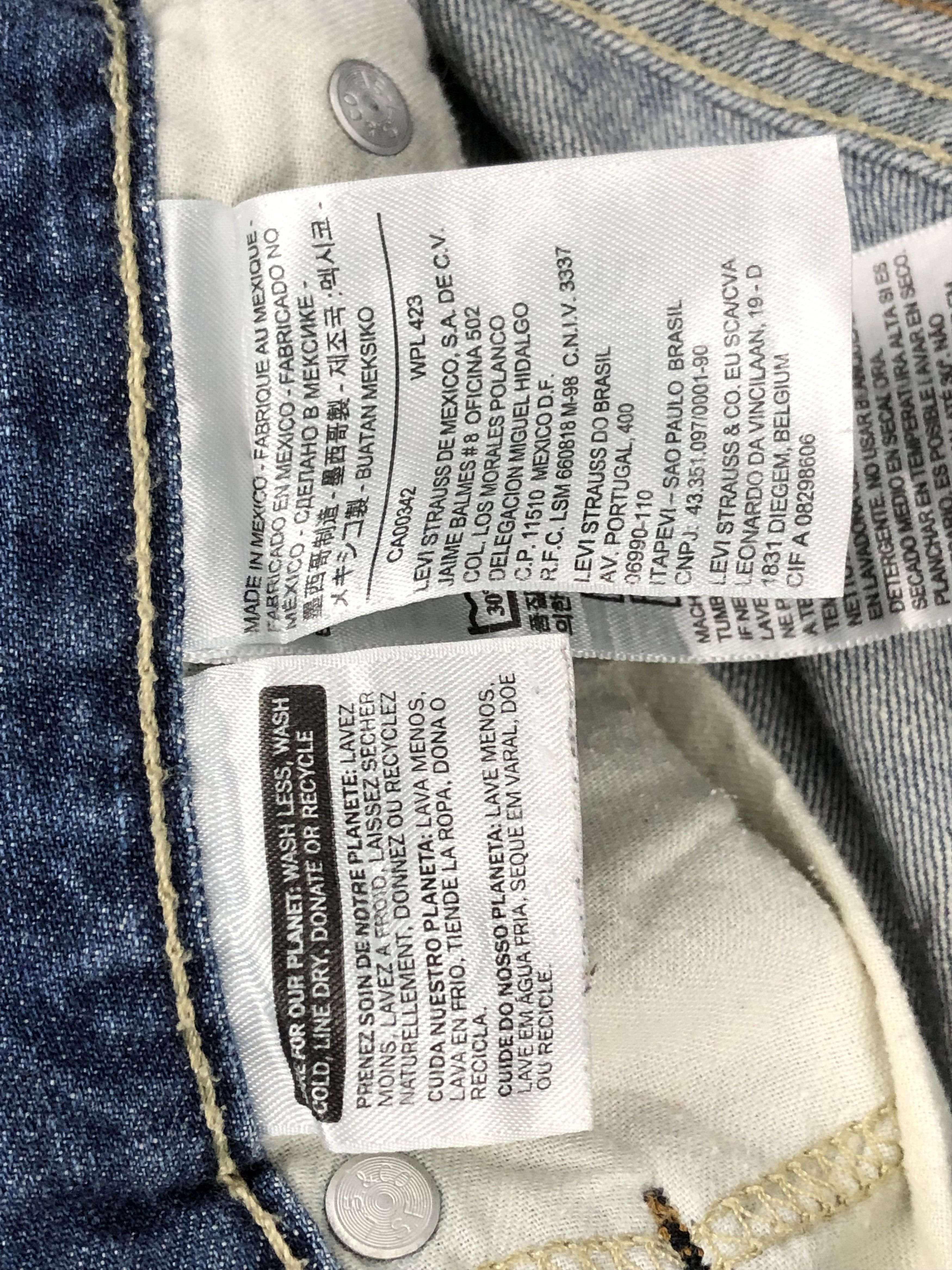 Levi's Vintage Levis 514 Faded Blue Denim DP1674 Size US 33 - 6 Thumbnail
