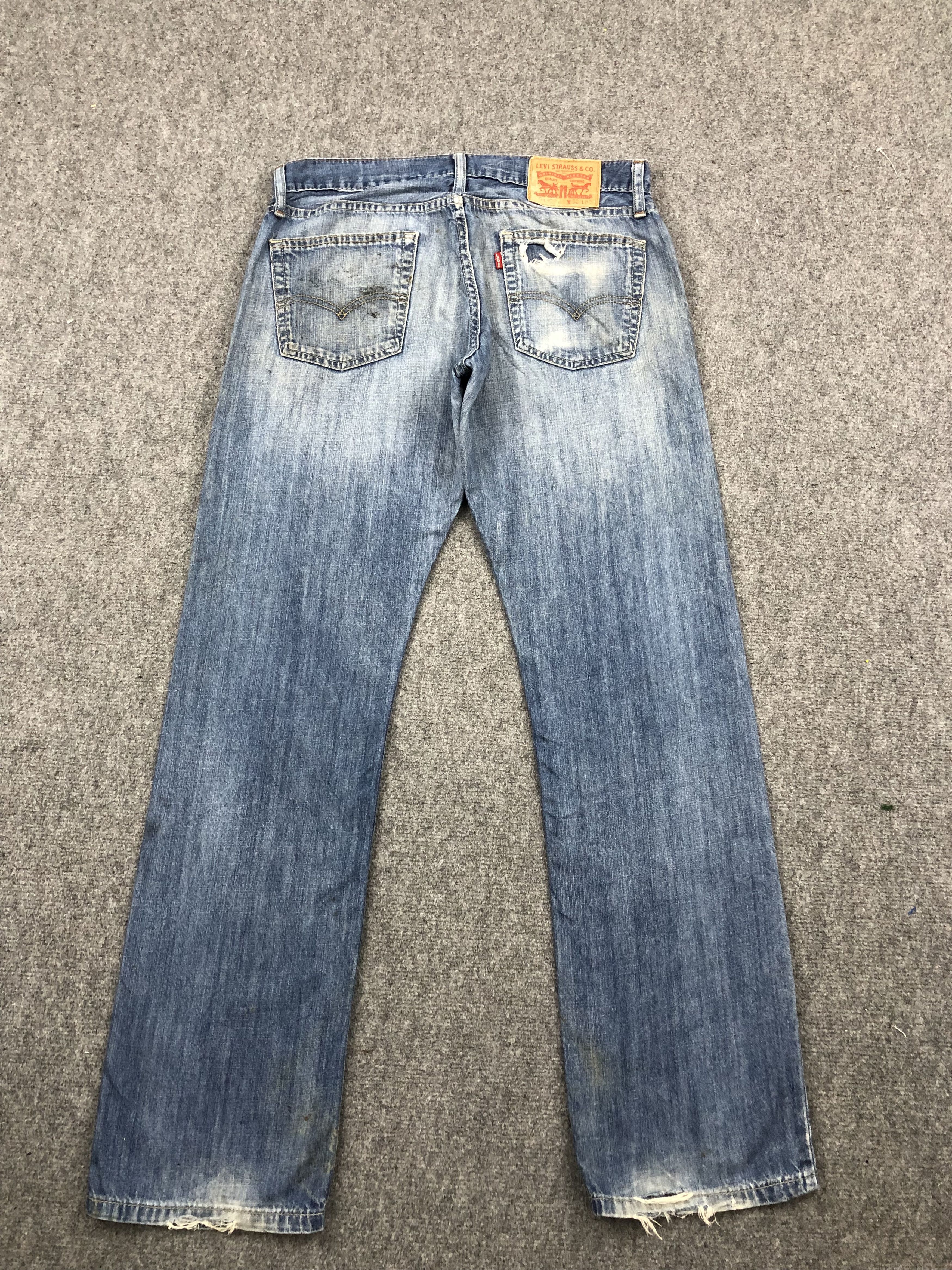 Levi's Vintage Levis 514 Faded Blue Denim DP1674 Size US 33 - 3 Thumbnail