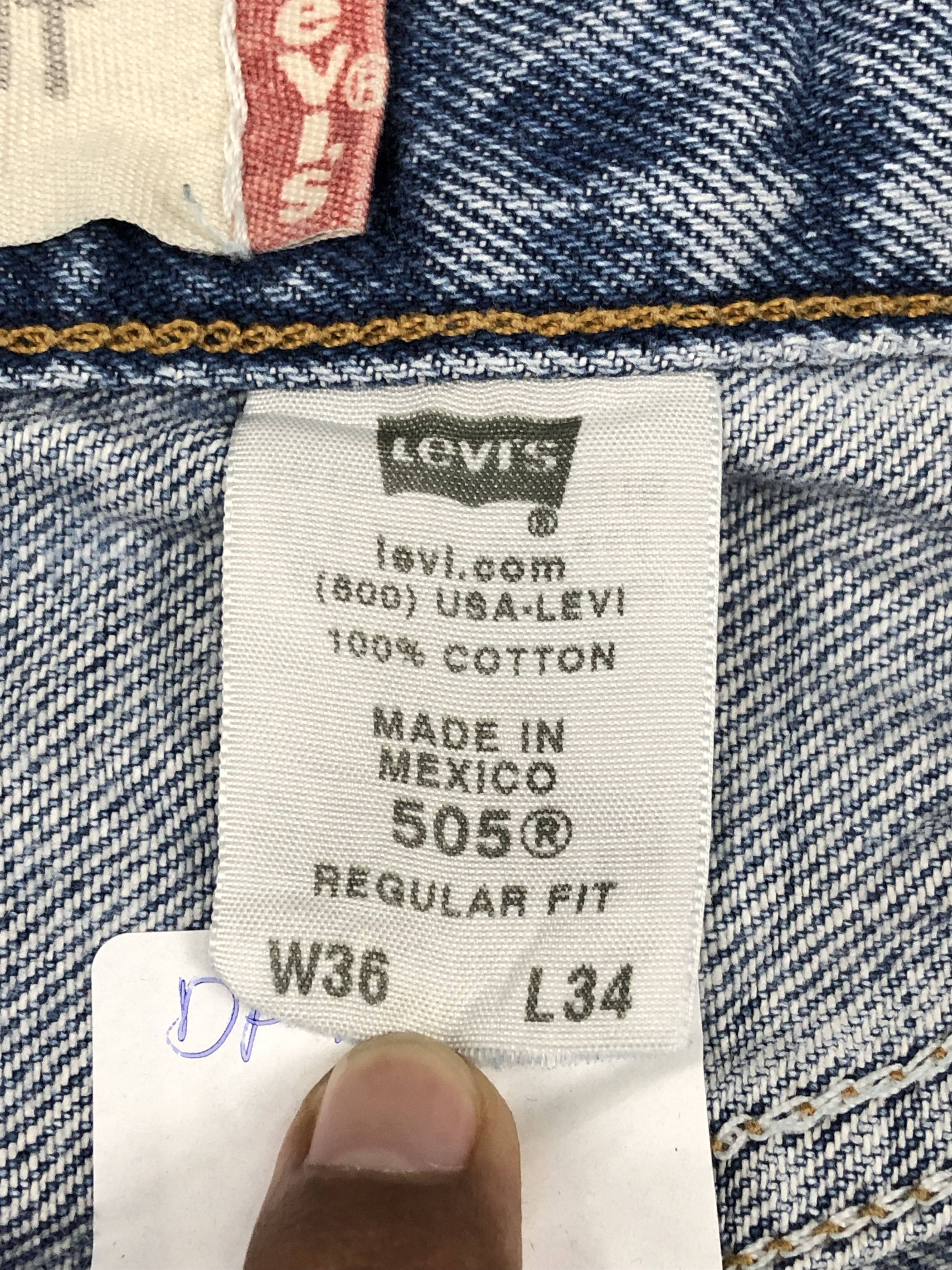 Levi's Vintage Levis 505 Light Wash Jeans DP1671 Size US 36 / EU 52 - 7 Thumbnail