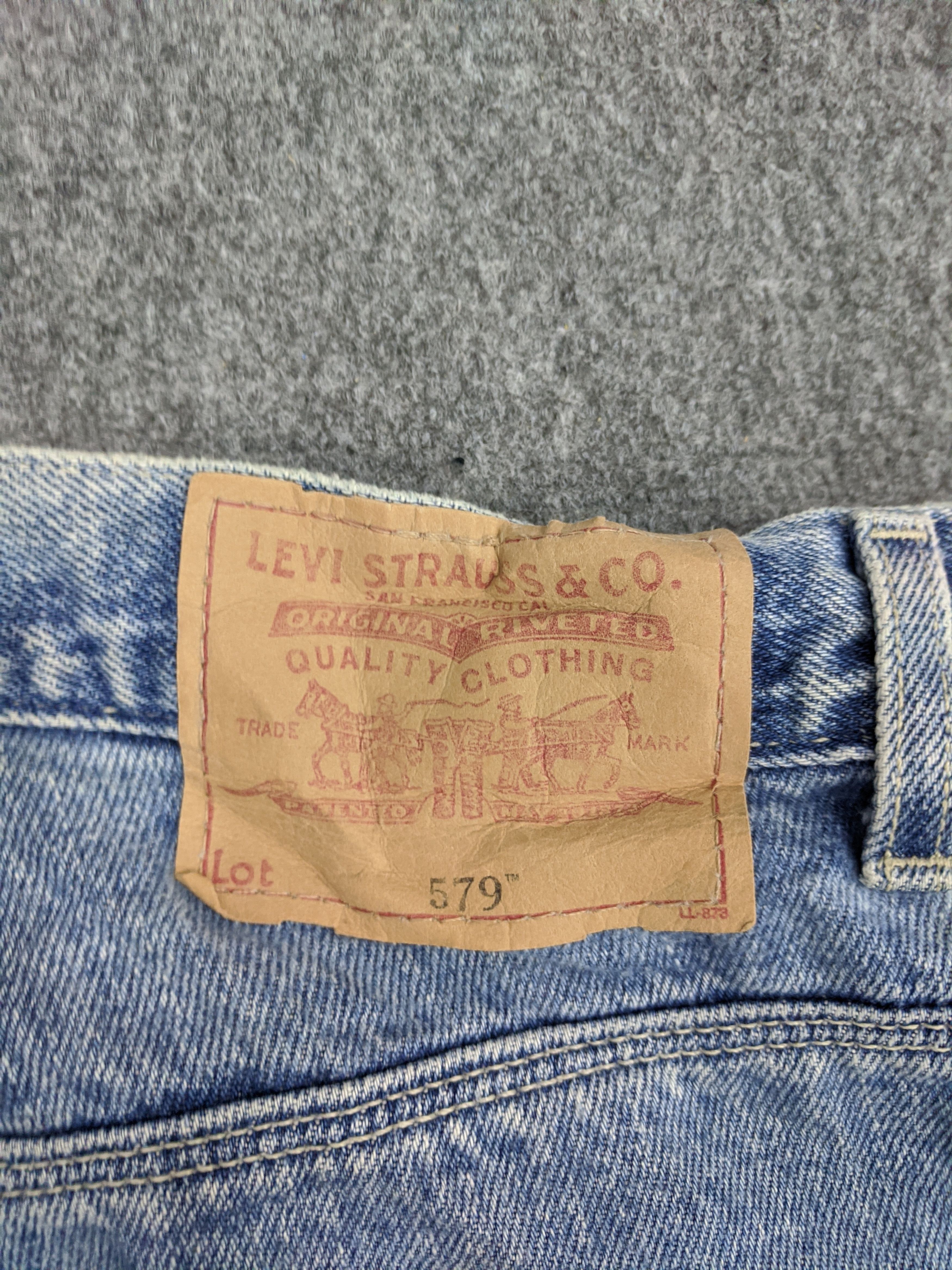 Levi's × Vintage Vintage 90s Levis 579 Jeans Acidwash Style DP0757 Size US 37 - 5 Thumbnail