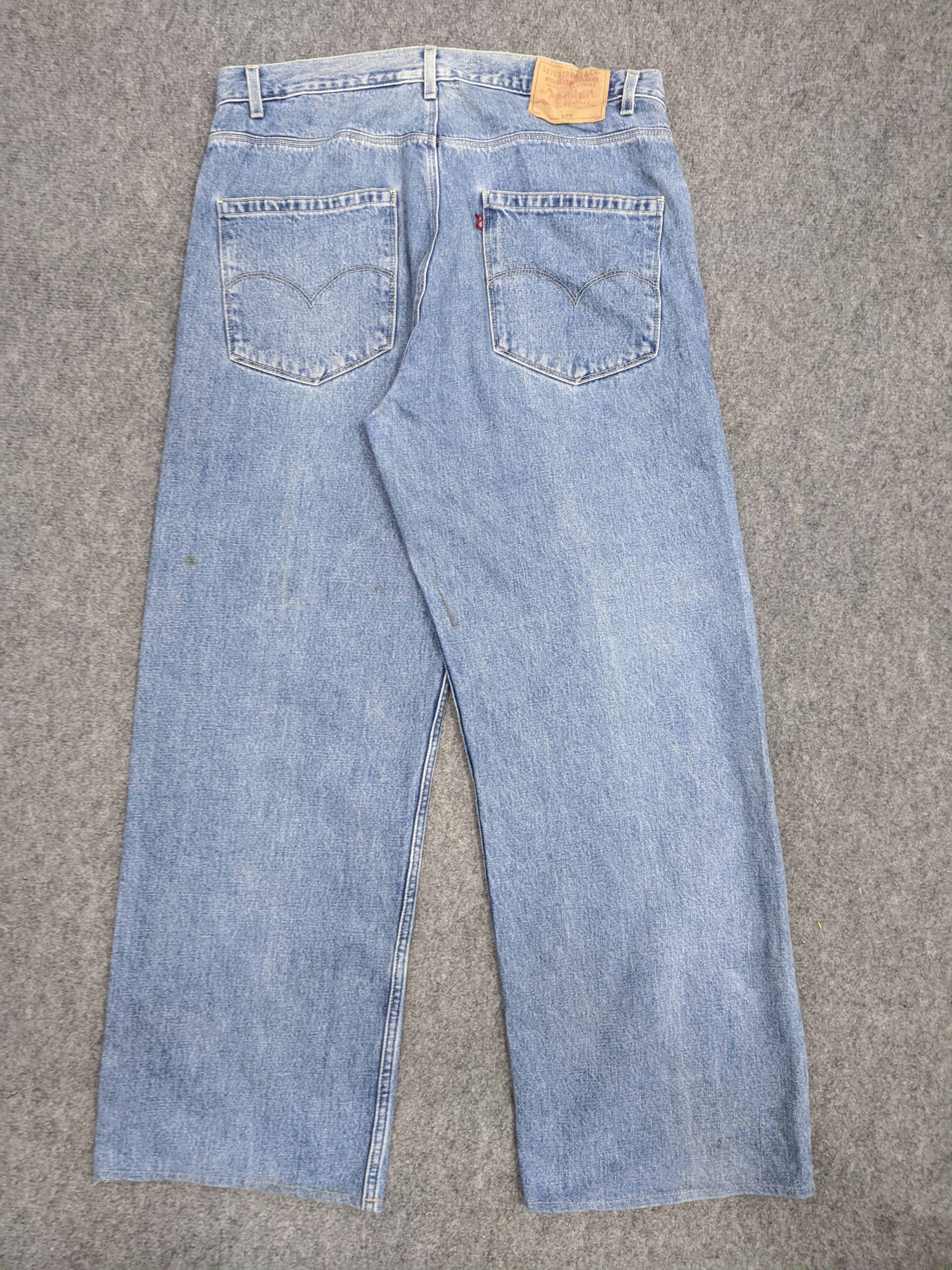 Levi's × Vintage Vintage 90s Levis 579 Jeans Acidwash Style DP0757 Size US 37 - 3 Thumbnail