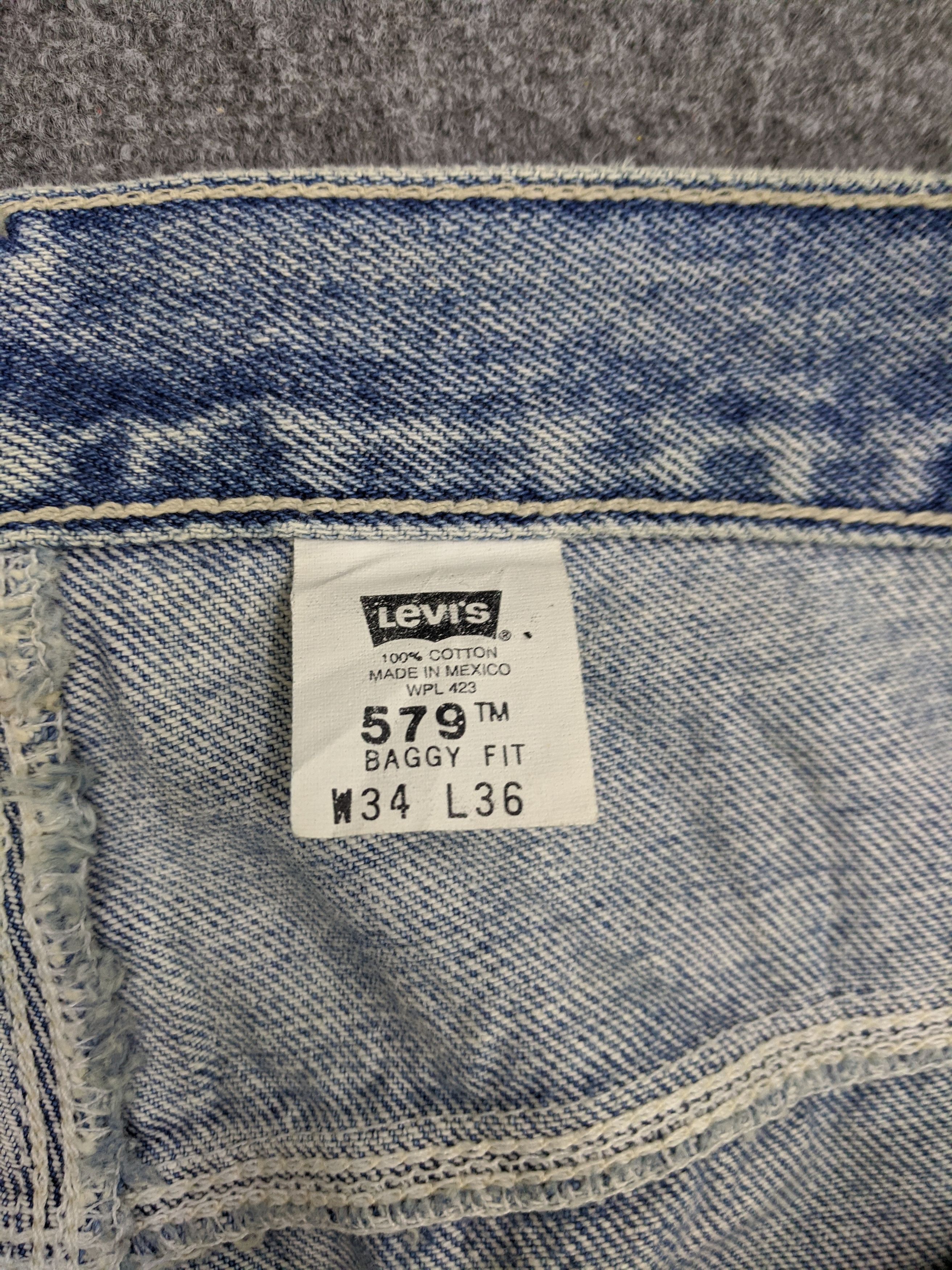 Levi's × Vintage Vintage 90s Levis 579 Jeans Acidwash Style DP0757 Size US 37 - 7 Thumbnail