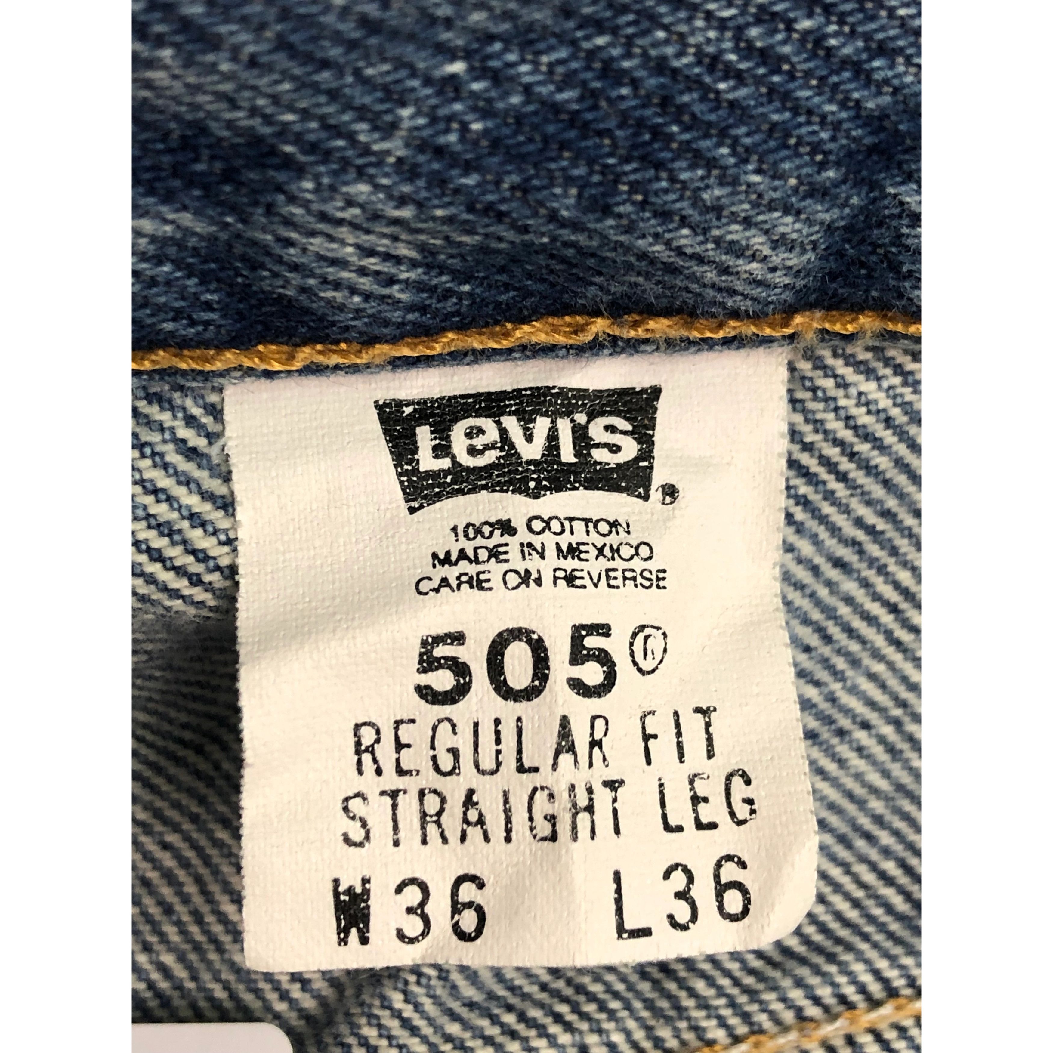 Levi's Vintage 90s Levis 505 Lightwash Jeans DP0567 Size US 37 - 6 Thumbnail