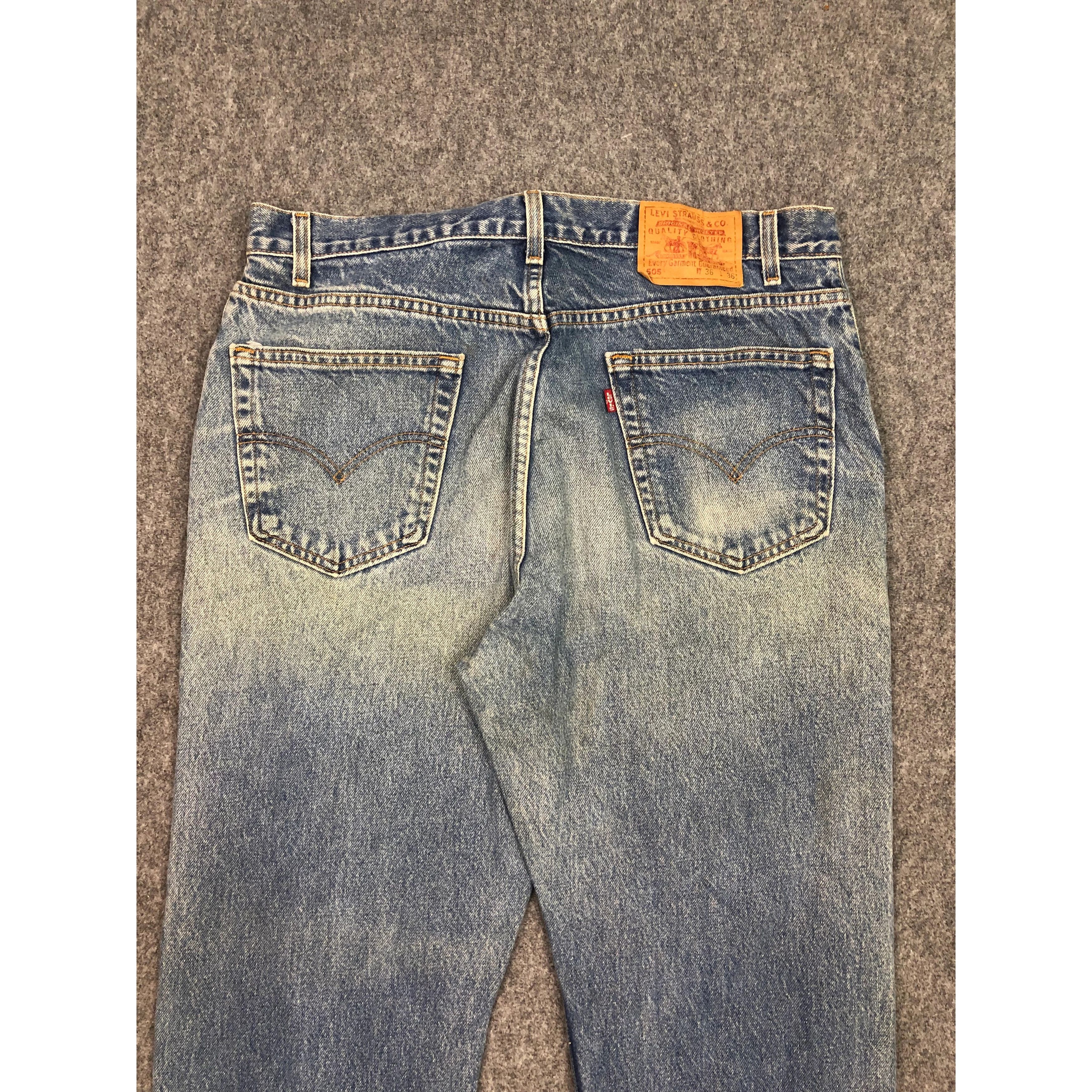 Levi's Vintage 90s Levis 505 Lightwash Jeans DP0567 Size US 37 - 4 Thumbnail
