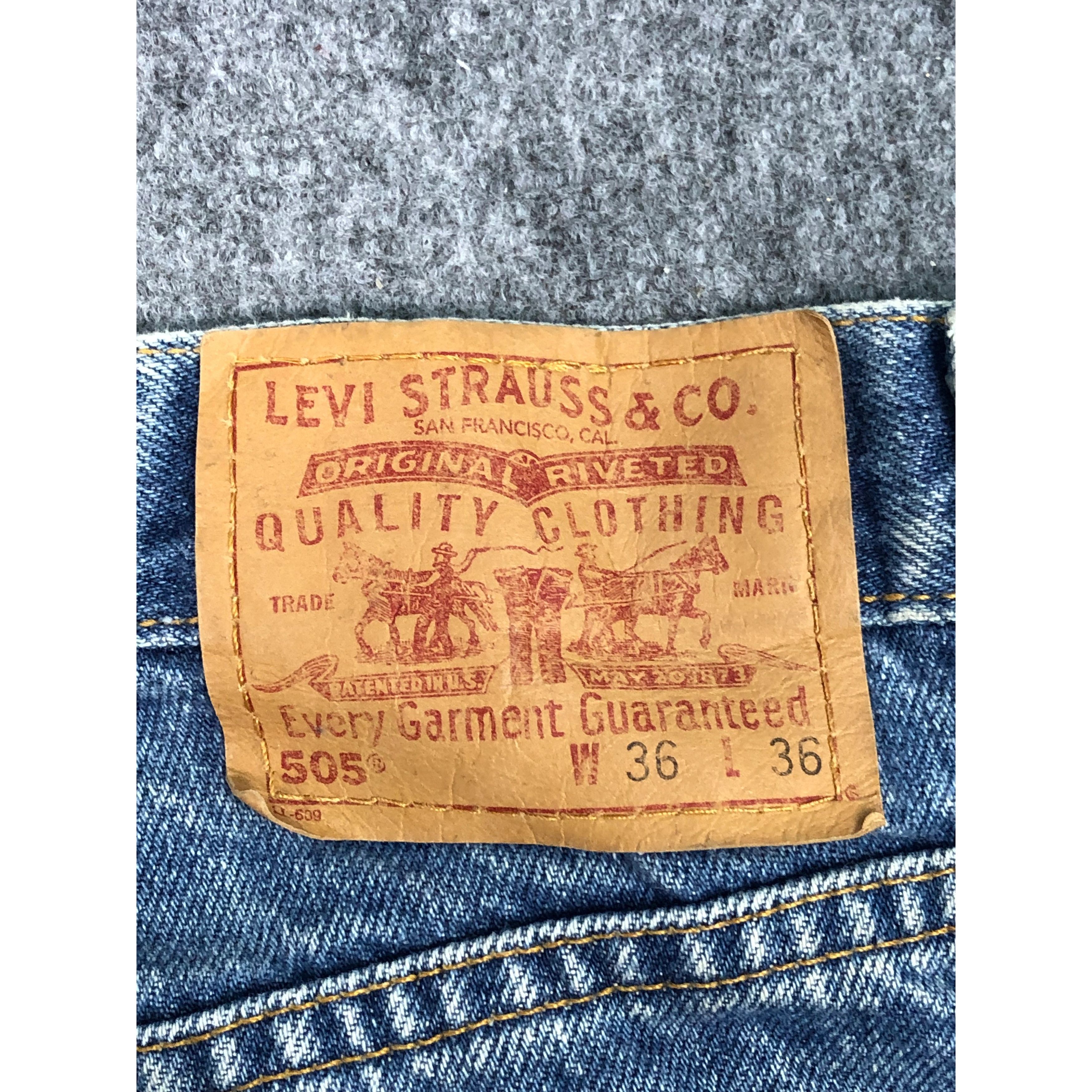 Levi's Vintage 90s Levis 505 Lightwash Jeans DP0567 Size US 37 - 5 Thumbnail
