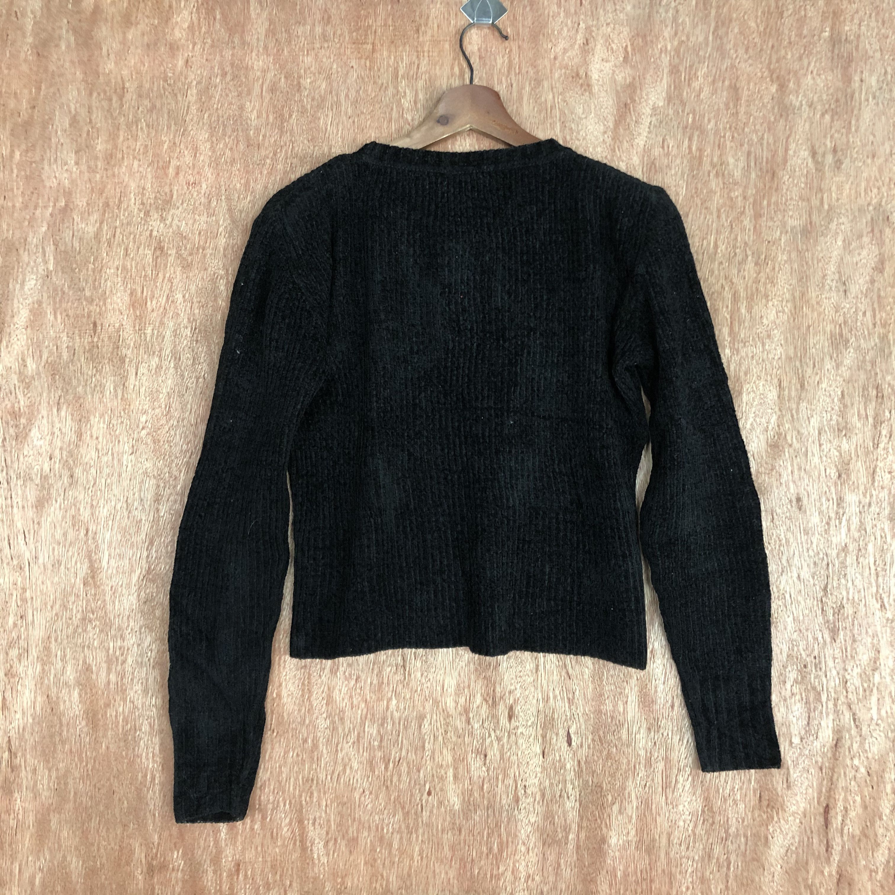 Sonia Rykiel DL Sonia Rykiel Paris Black crop top Knitwear #c466 Size M / US 6-8 / IT 42-44 - 10 Thumbnail
