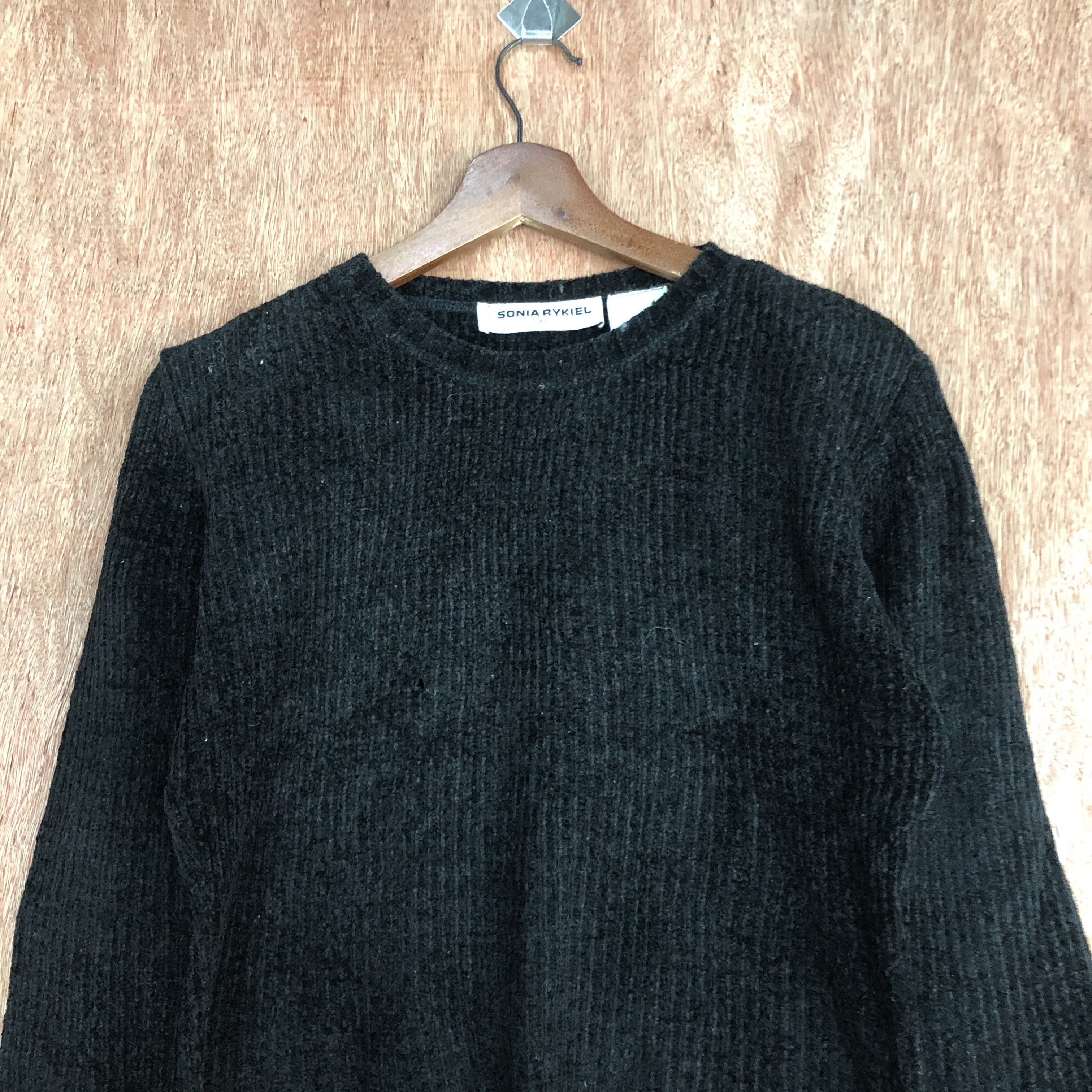 Sonia Rykiel DL Sonia Rykiel Paris Black crop top Knitwear #c466 Size M / US 6-8 / IT 42-44 - 2 Thumbnail