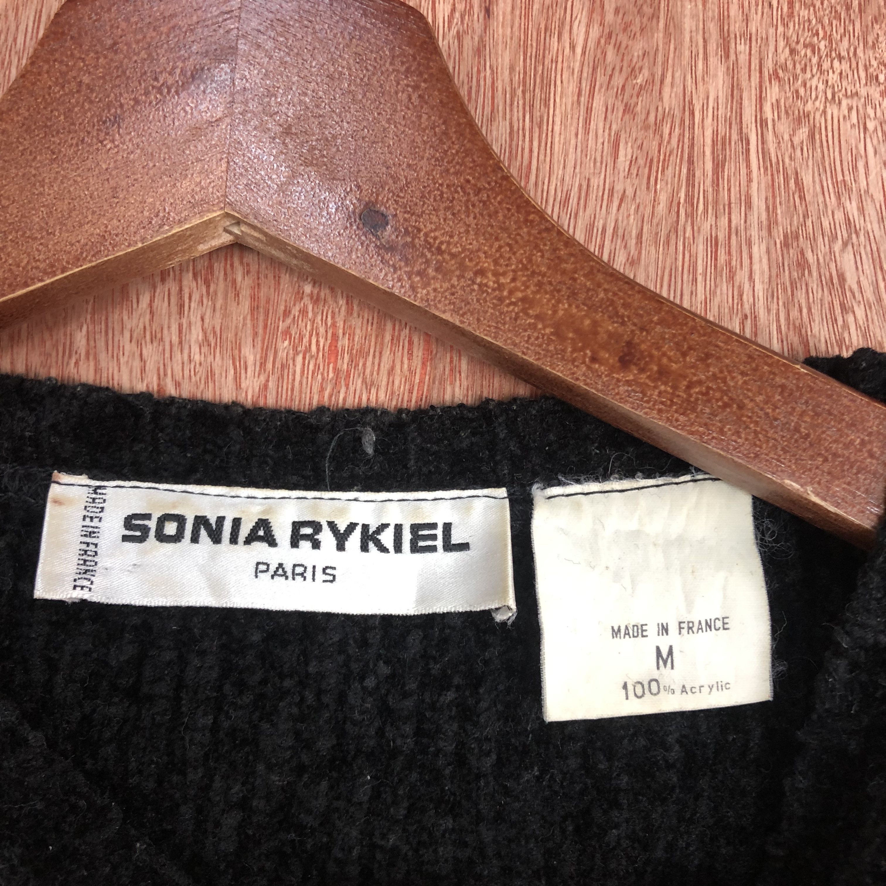 Sonia Rykiel DL Sonia Rykiel Paris Black crop top Knitwear #c466 Size M / US 6-8 / IT 42-44 - 8 Thumbnail