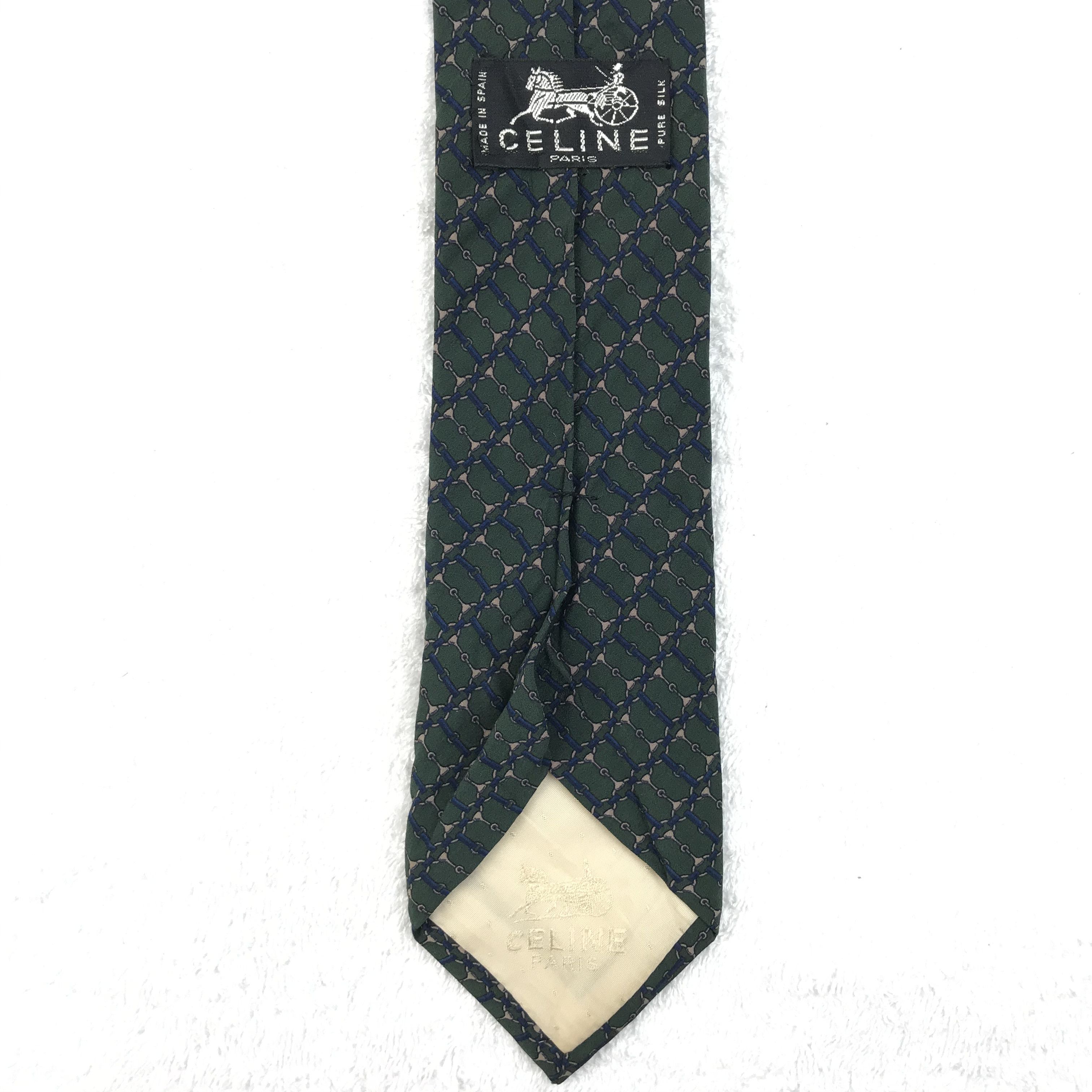 Celine × Designer × Vintage CI101 Vintage Celine Silk Necktie Monogram Style Size ONE SIZE - 6 Thumbnail