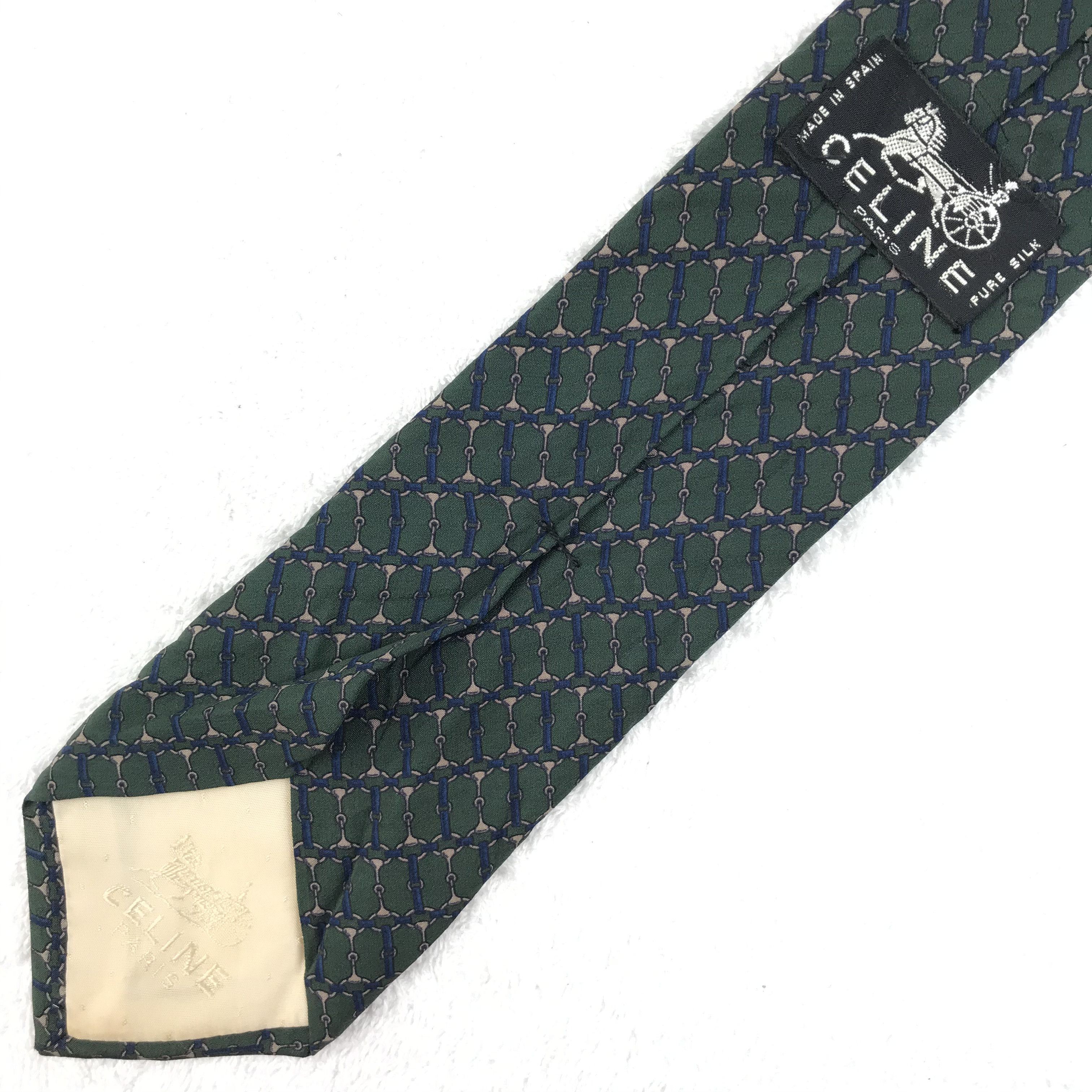 Celine × Designer × Vintage CI101 Vintage Celine Silk Necktie Monogram Style Size ONE SIZE - 7 Thumbnail