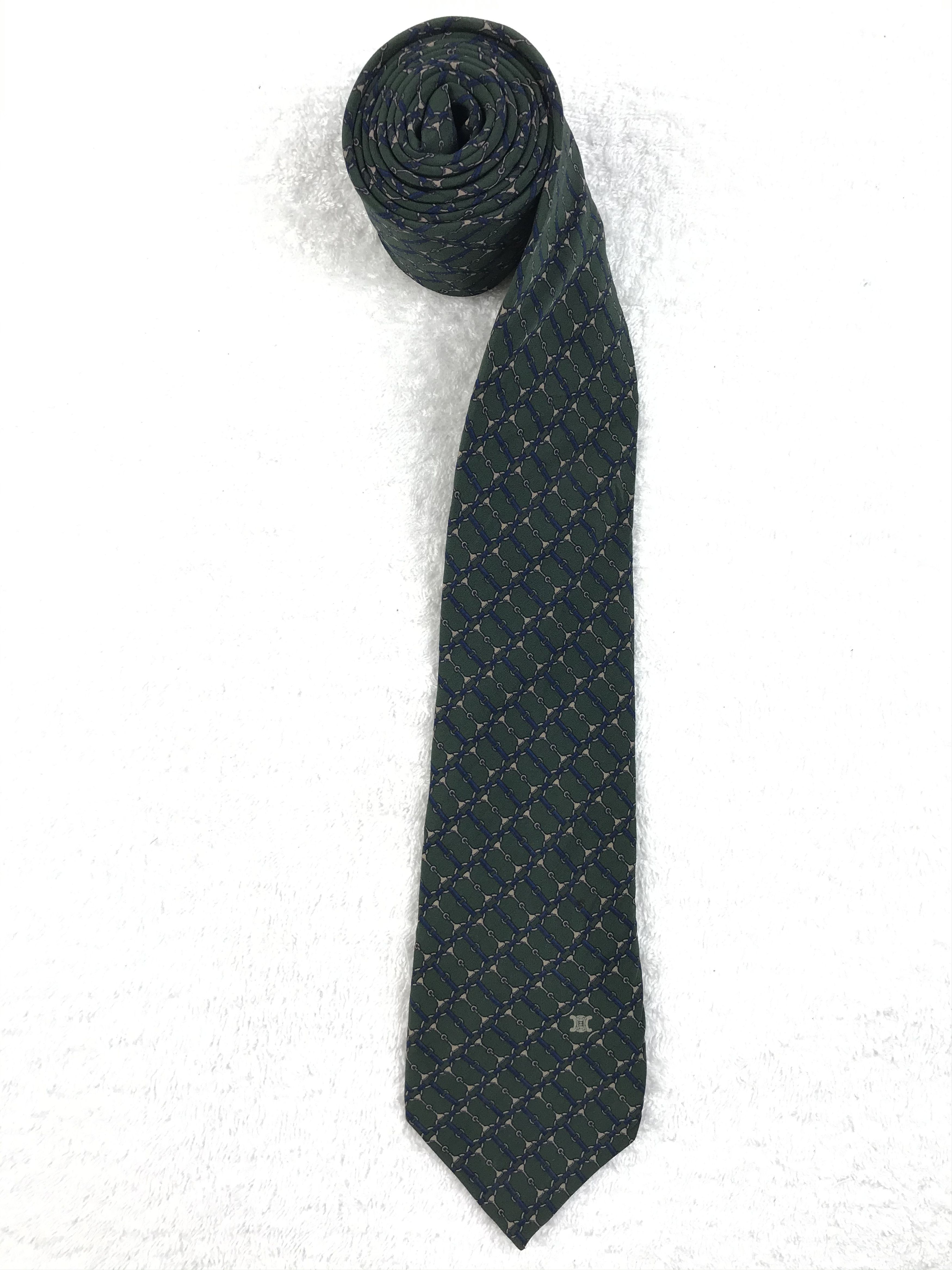 Celine × Designer × Vintage CI101 Vintage Celine Silk Necktie Monogram Style Size ONE SIZE - 2 Thumbnail