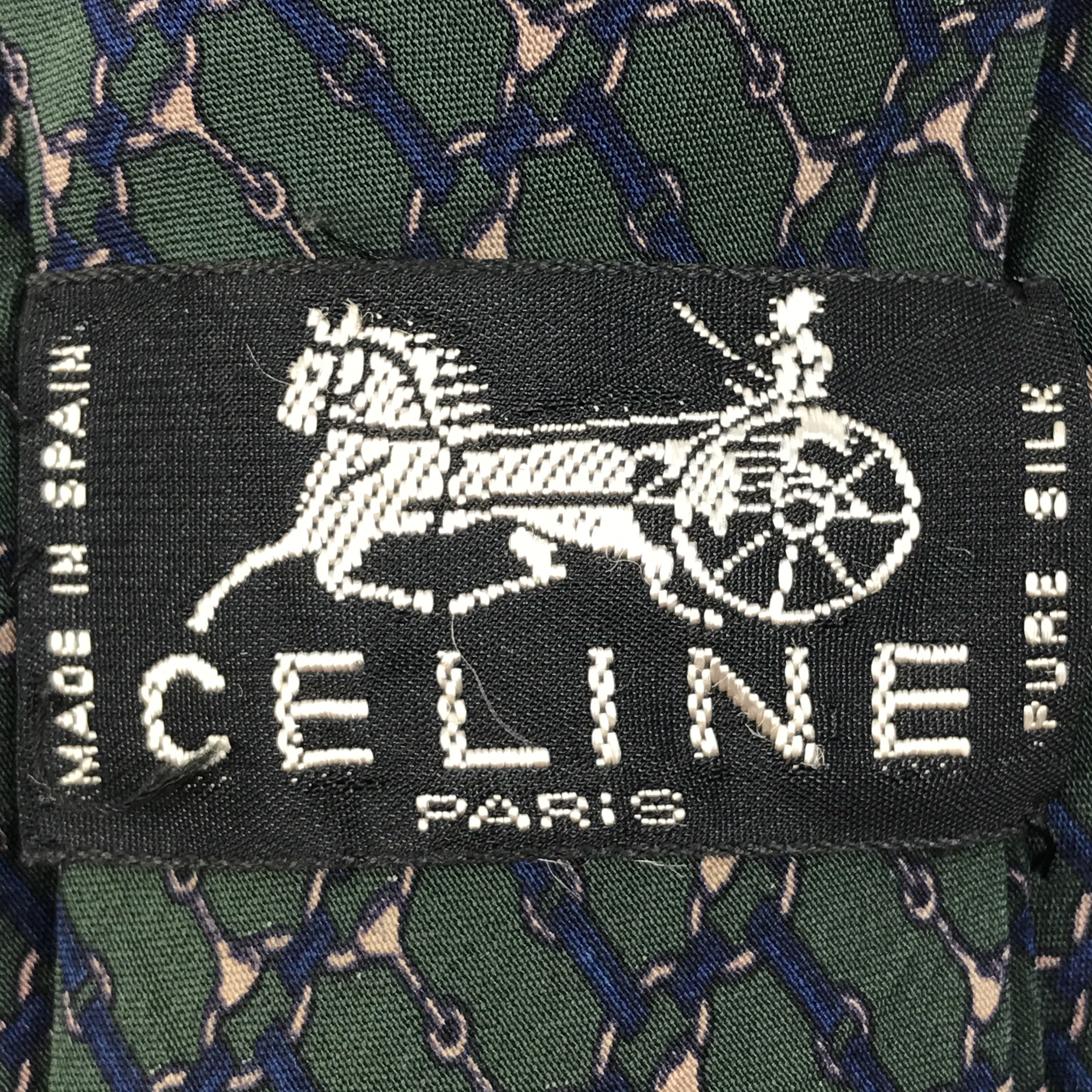 Celine × Designer × Vintage CI101 Vintage Celine Silk Necktie Monogram Style Size ONE SIZE - 11 Thumbnail