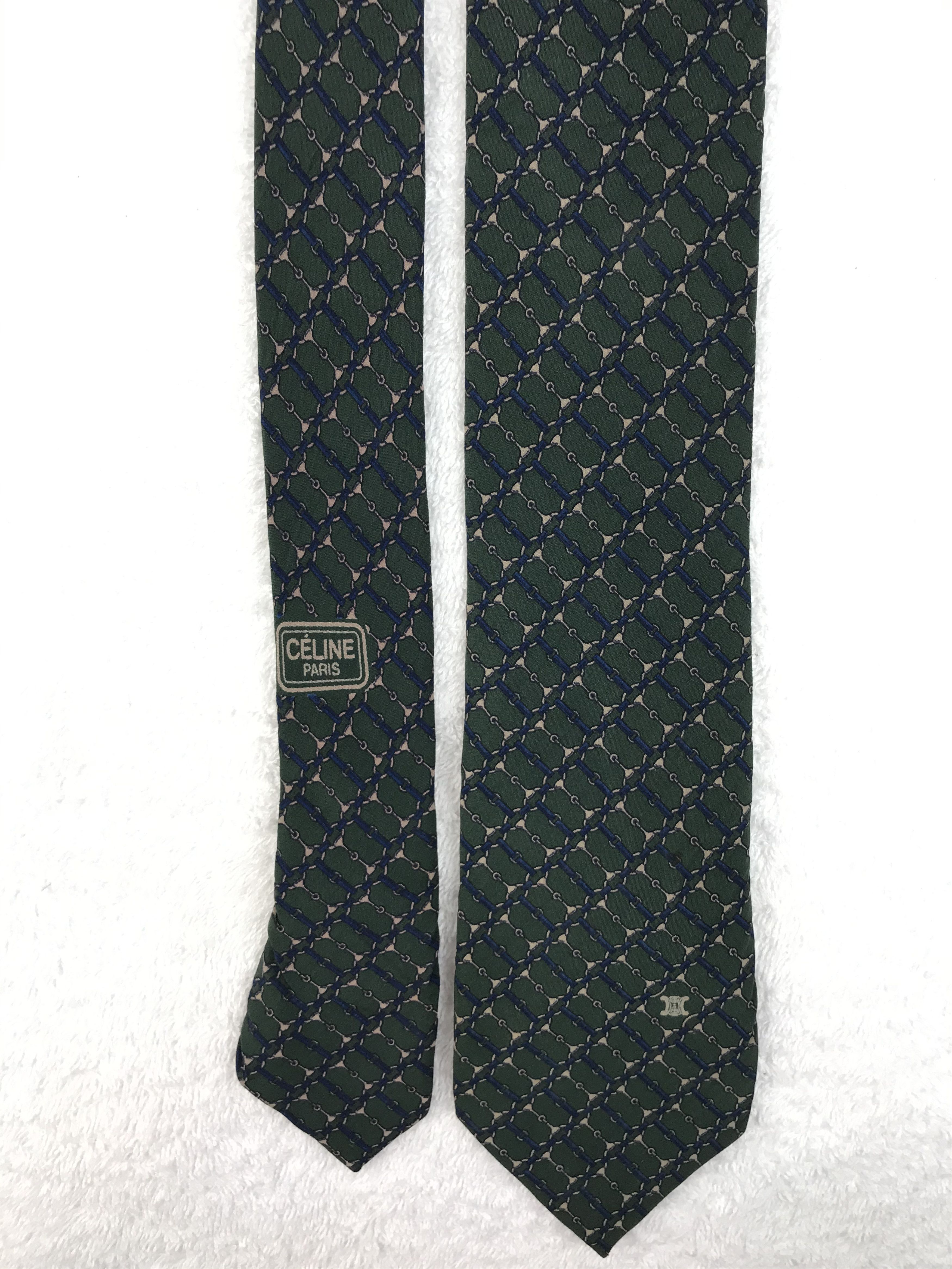 Celine × Designer × Vintage CI101 Vintage Celine Silk Necktie Monogram Style Size ONE SIZE - 4 Thumbnail