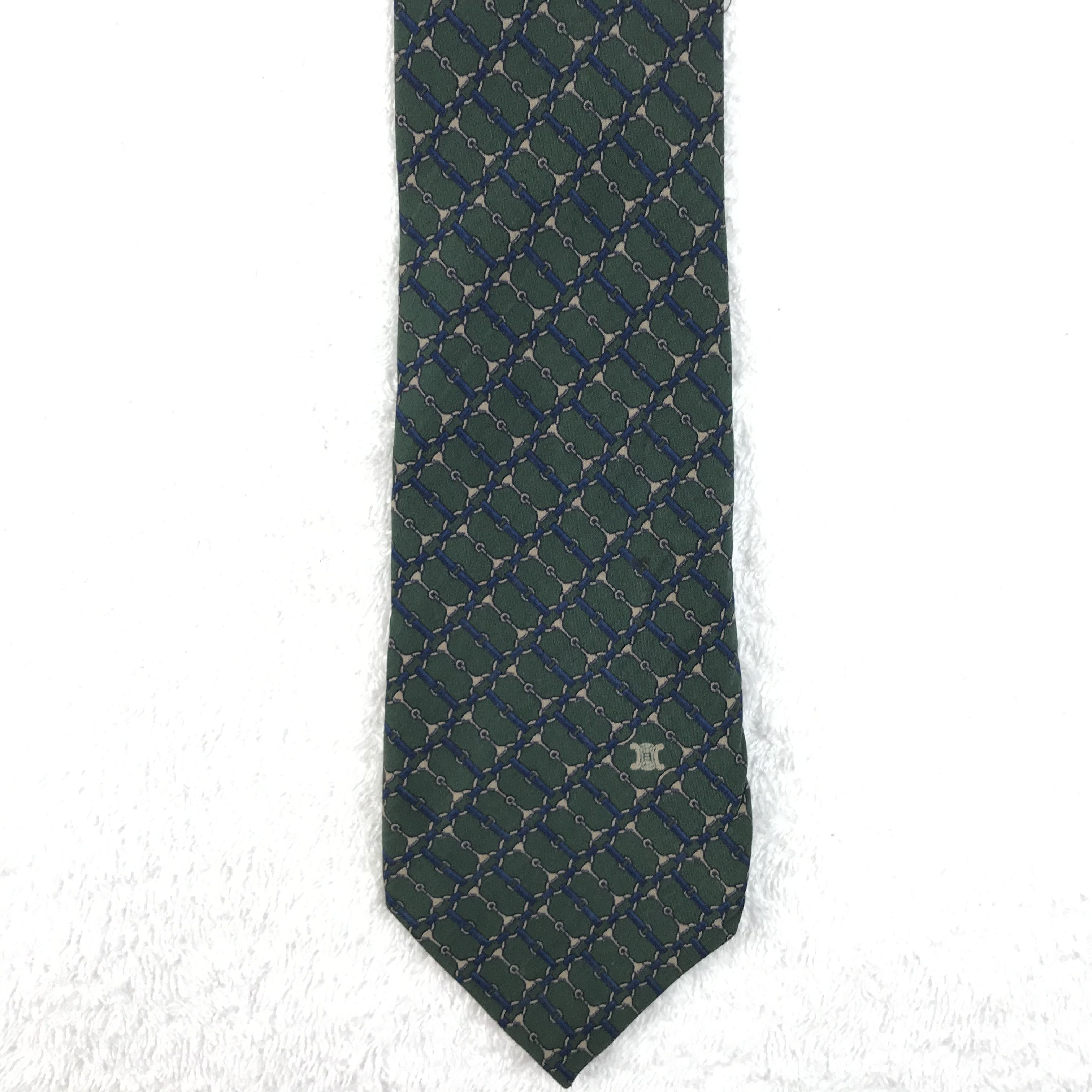 Celine × Designer × Vintage CI101 Vintage Celine Silk Necktie Monogram Style Size ONE SIZE - 5 Thumbnail