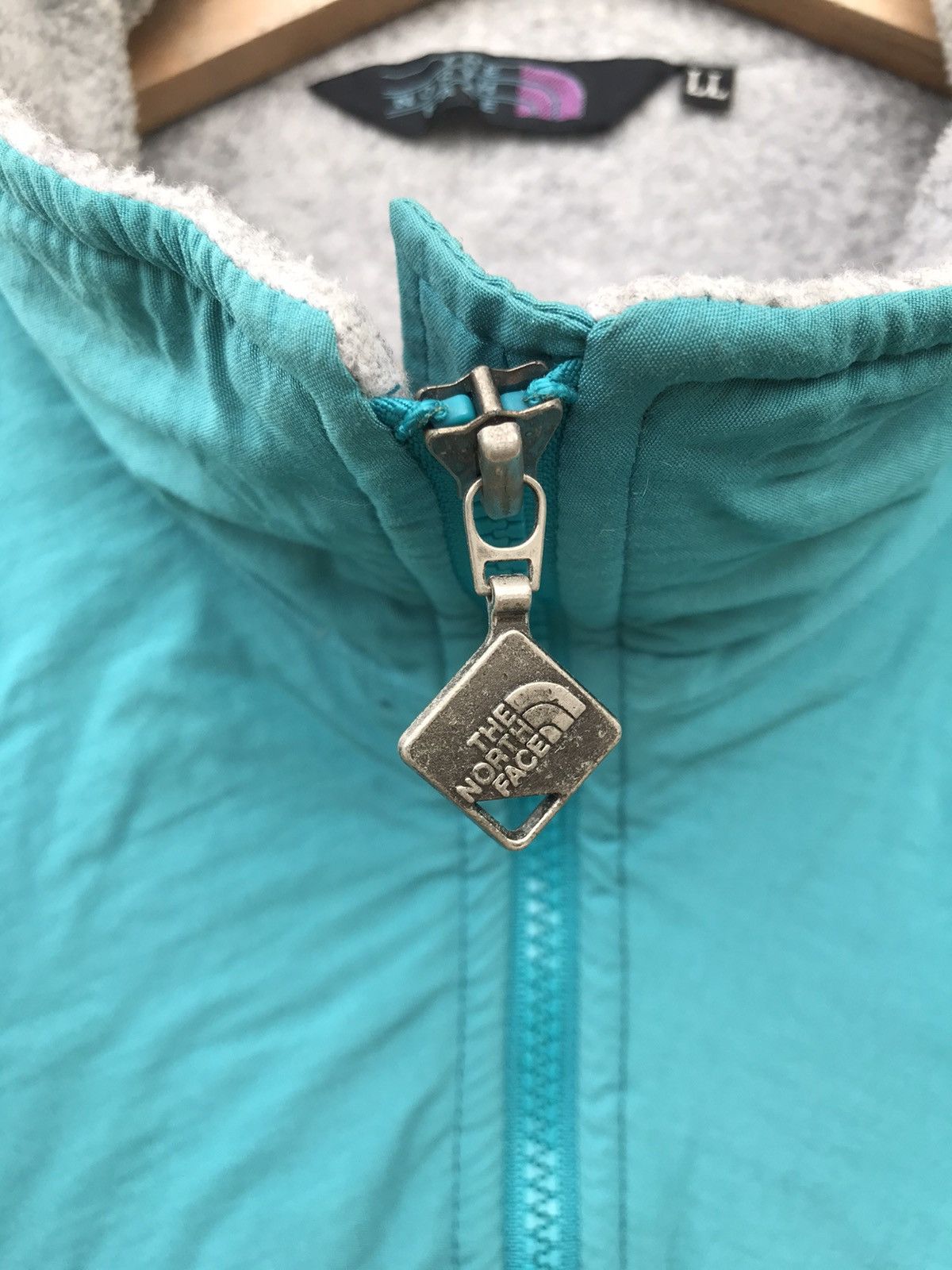The North Face Vintage The North Face Teal Zip-Up Fleece-Lined Jacket Size US L / EU 52-54 / 3 - 8 Thumbnail