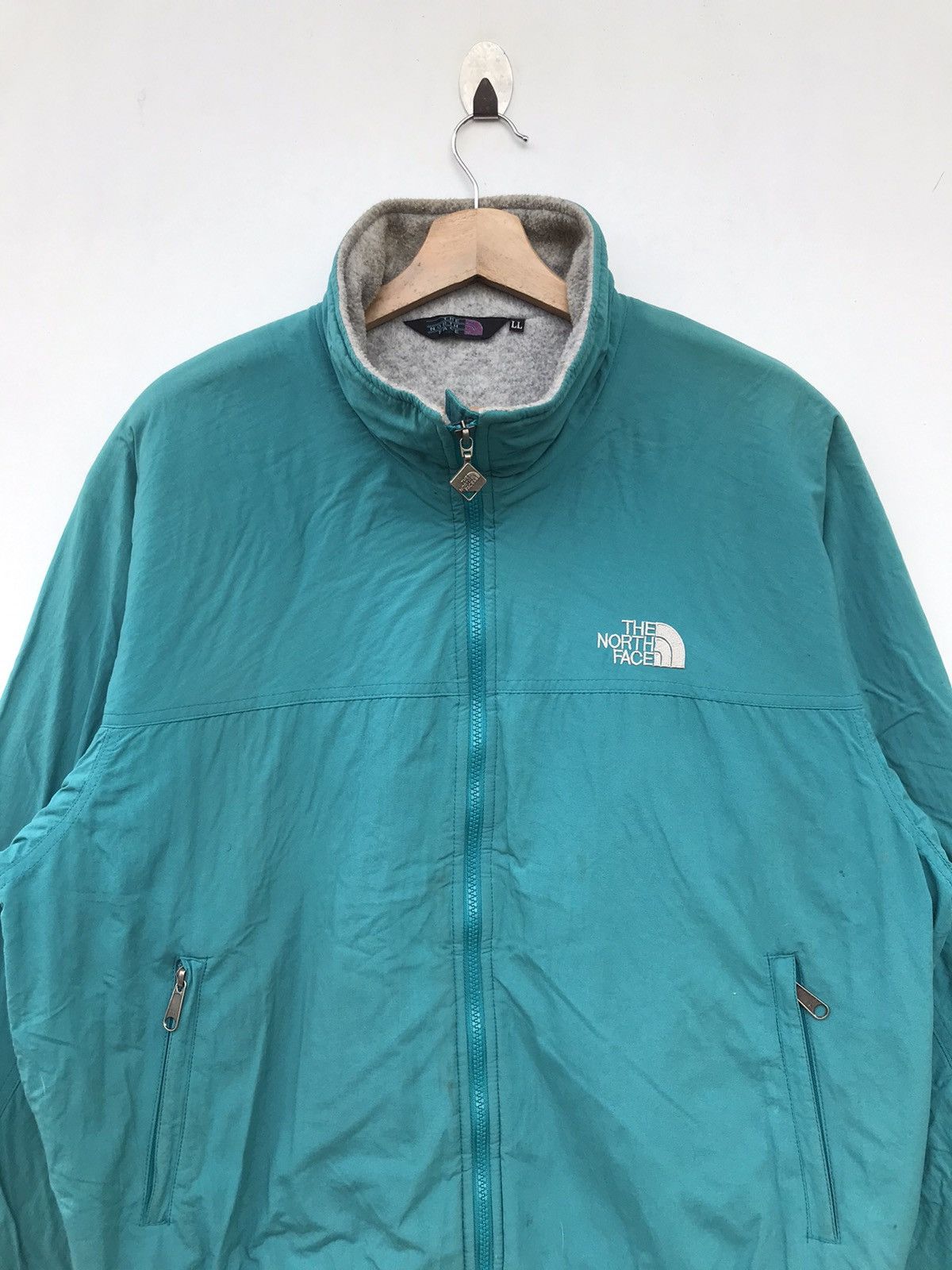 The North Face Vintage The North Face Teal Zip-Up Fleece-Lined Jacket Size US L / EU 52-54 / 3 - 5 Thumbnail