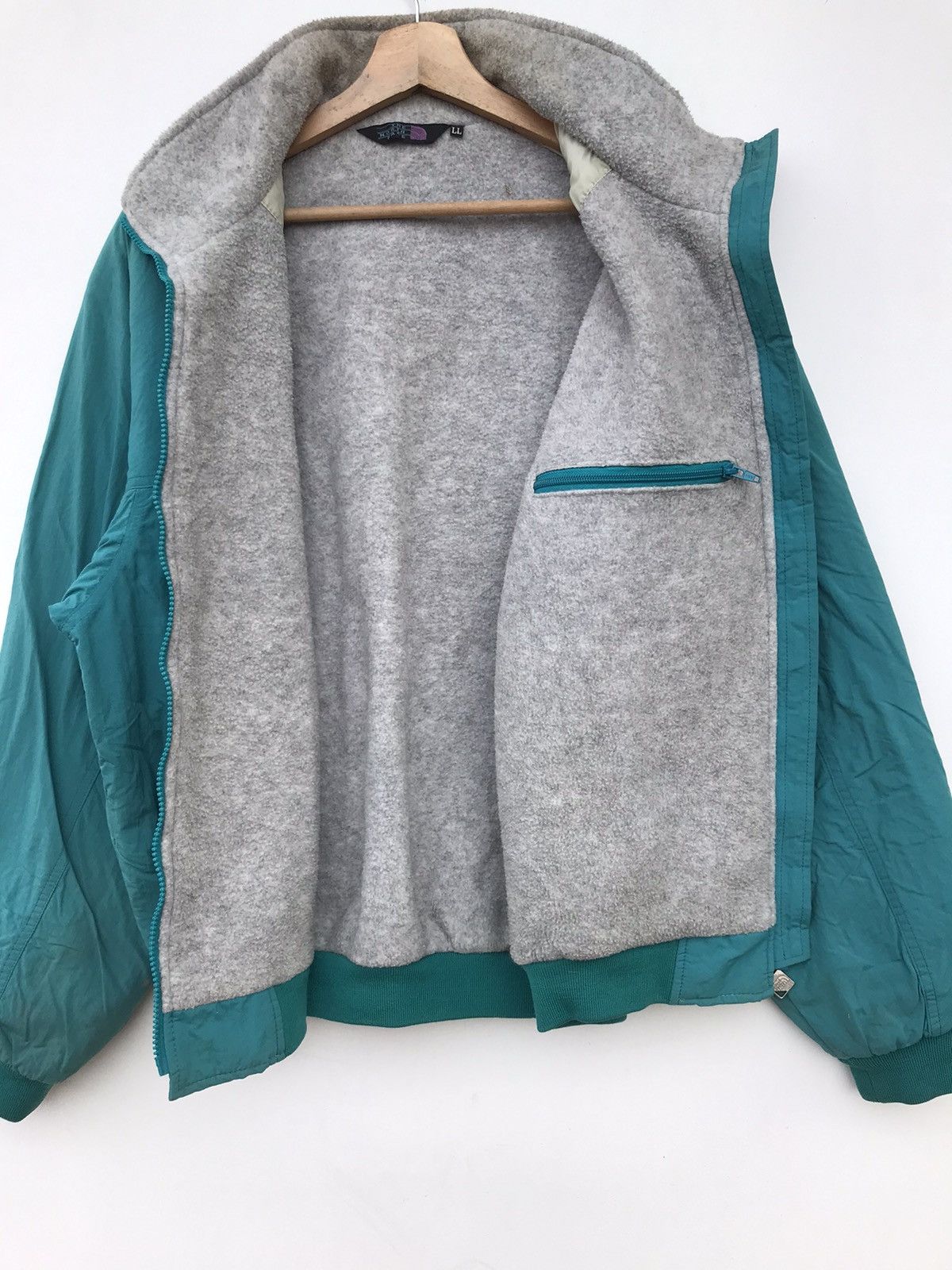 The North Face Vintage The North Face Teal Zip-Up Fleece-Lined Jacket Size US L / EU 52-54 / 3 - 4 Thumbnail