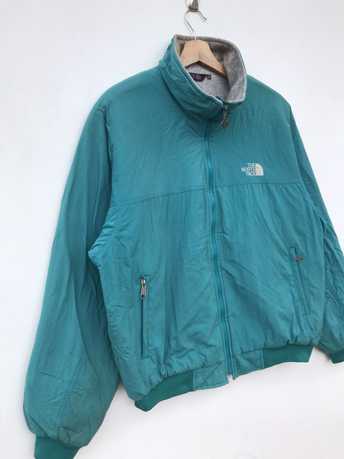 The North Face Vintage The North Face Teal Zip-Up Fleece-Lined Jacket Size US L / EU 52-54 / 3 - 9 Thumbnail