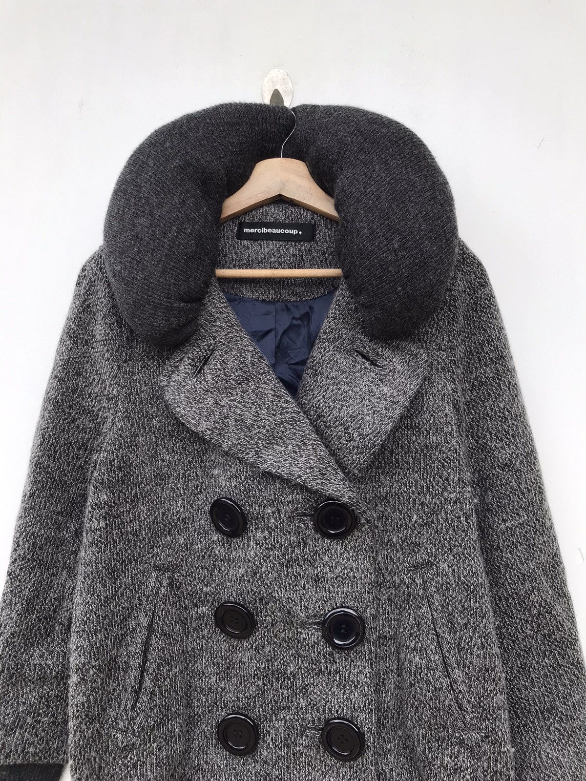 Issey Miyake Mercibeaucoup Japan Archive Big Collar Bouclé Knit Jacket Size M / US 6-8 / IT 42-44 - 7 Thumbnail