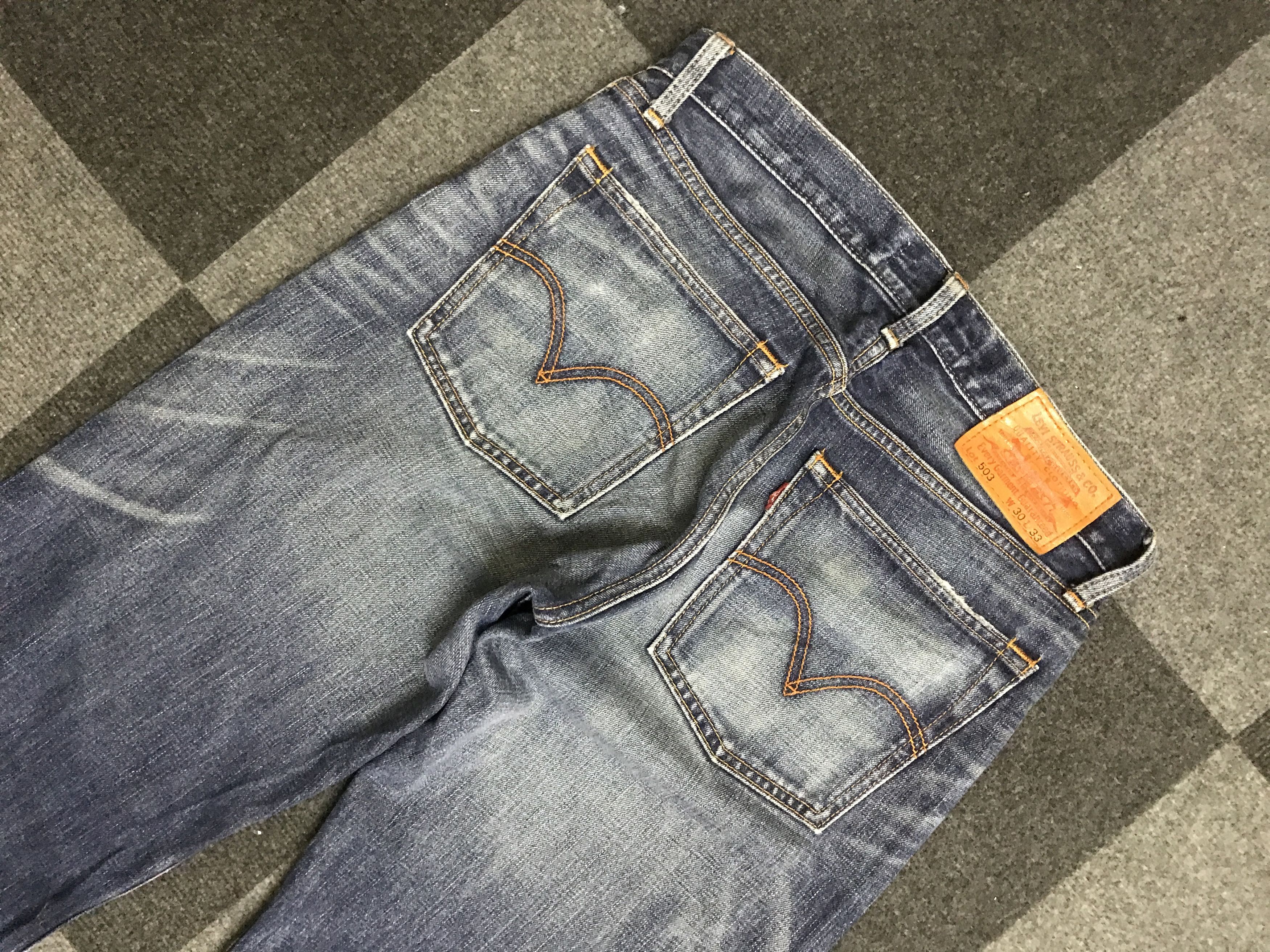 Levi's VLEV142-Levis 503 Rare Fade Medium Wash Jeans Size US 32 / EU 48 - 9 Thumbnail