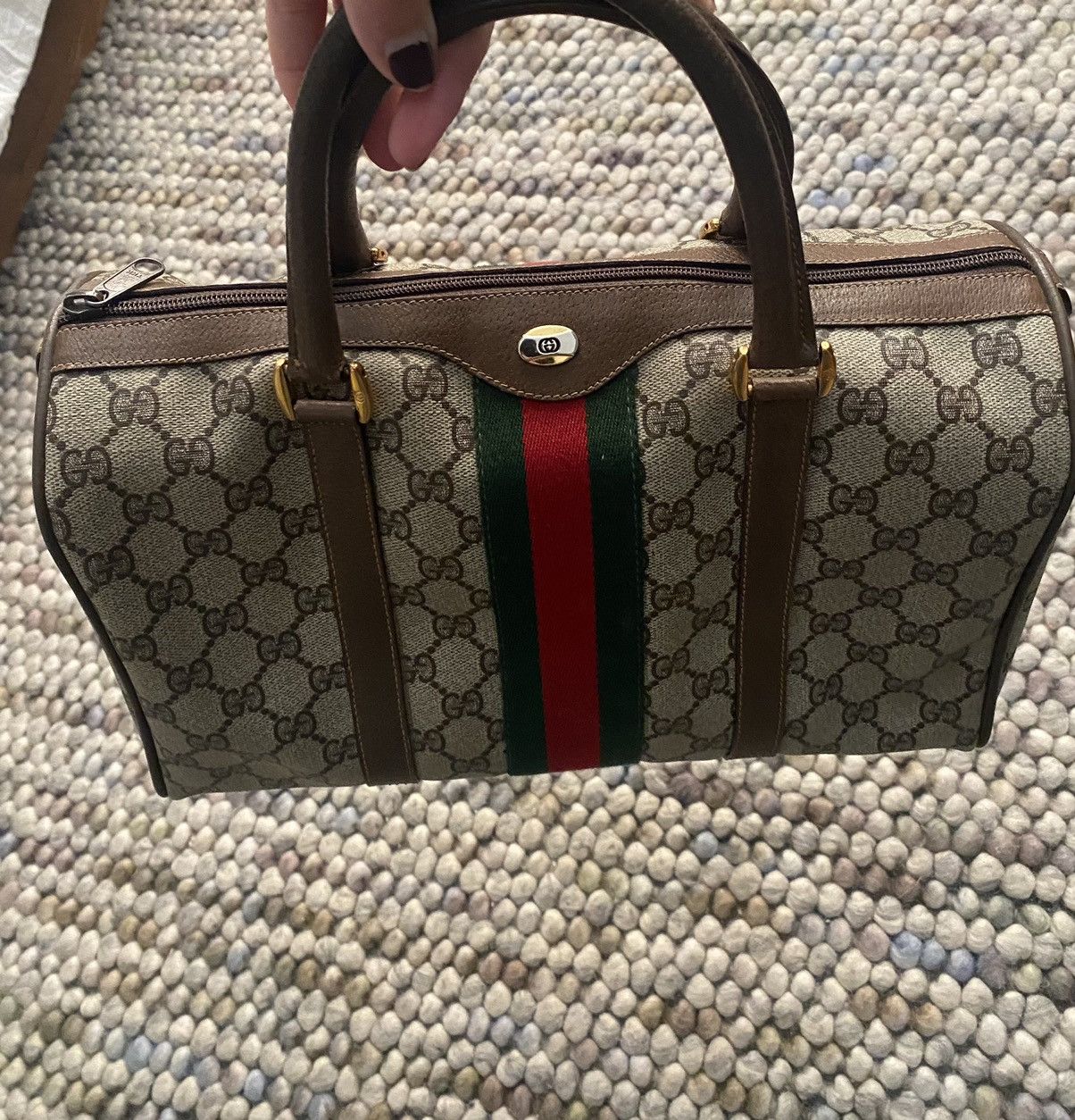 Gucci Vintage Doctor GG Canvas Boston Satchel Bag - DDH