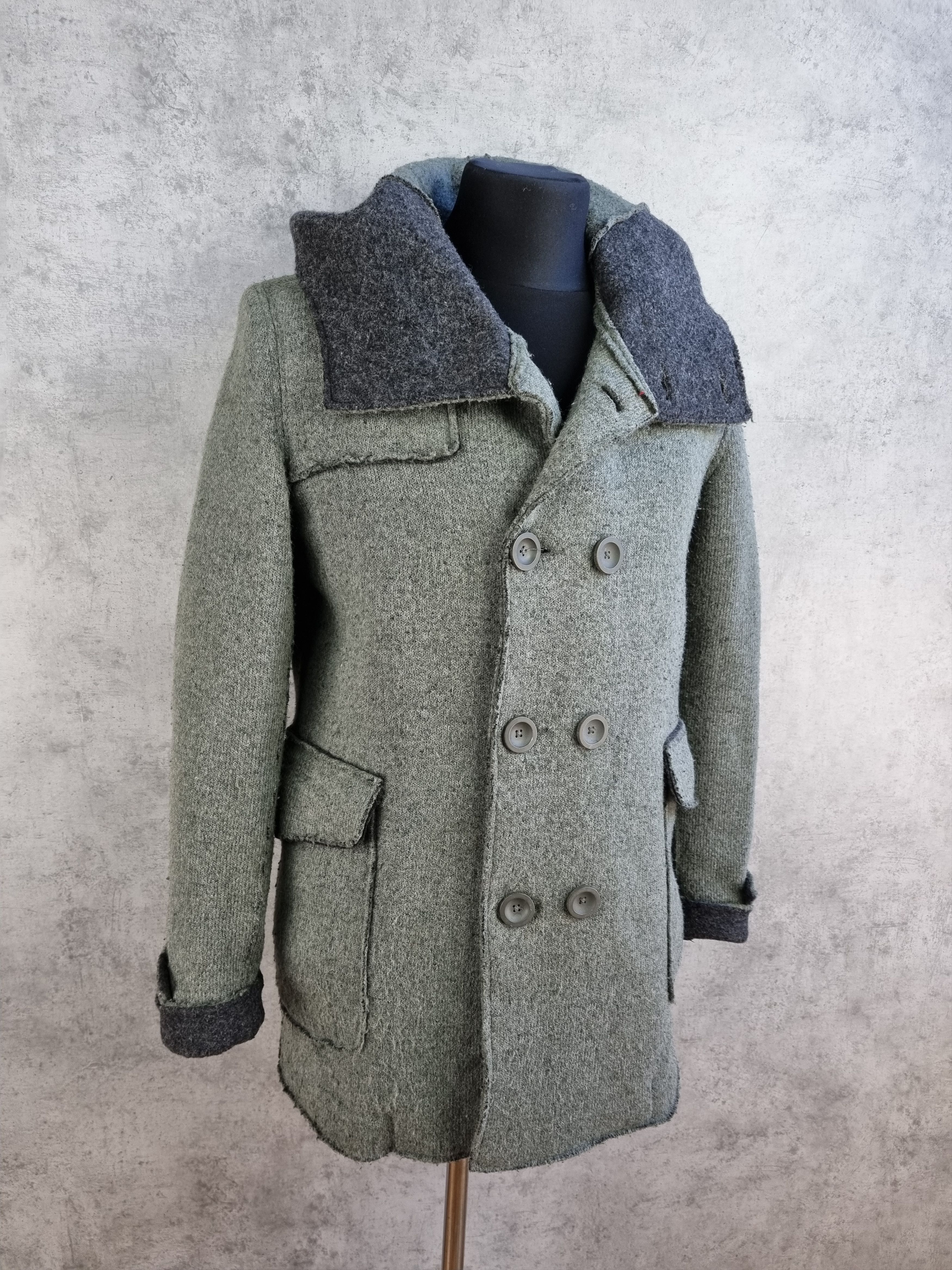 K-Swiss × Seditionaries Italian Double Breasted Swiss Chriss Wool Coat Burberry Styl Size US M / EU 48-50 / 2 - 9 Thumbnail