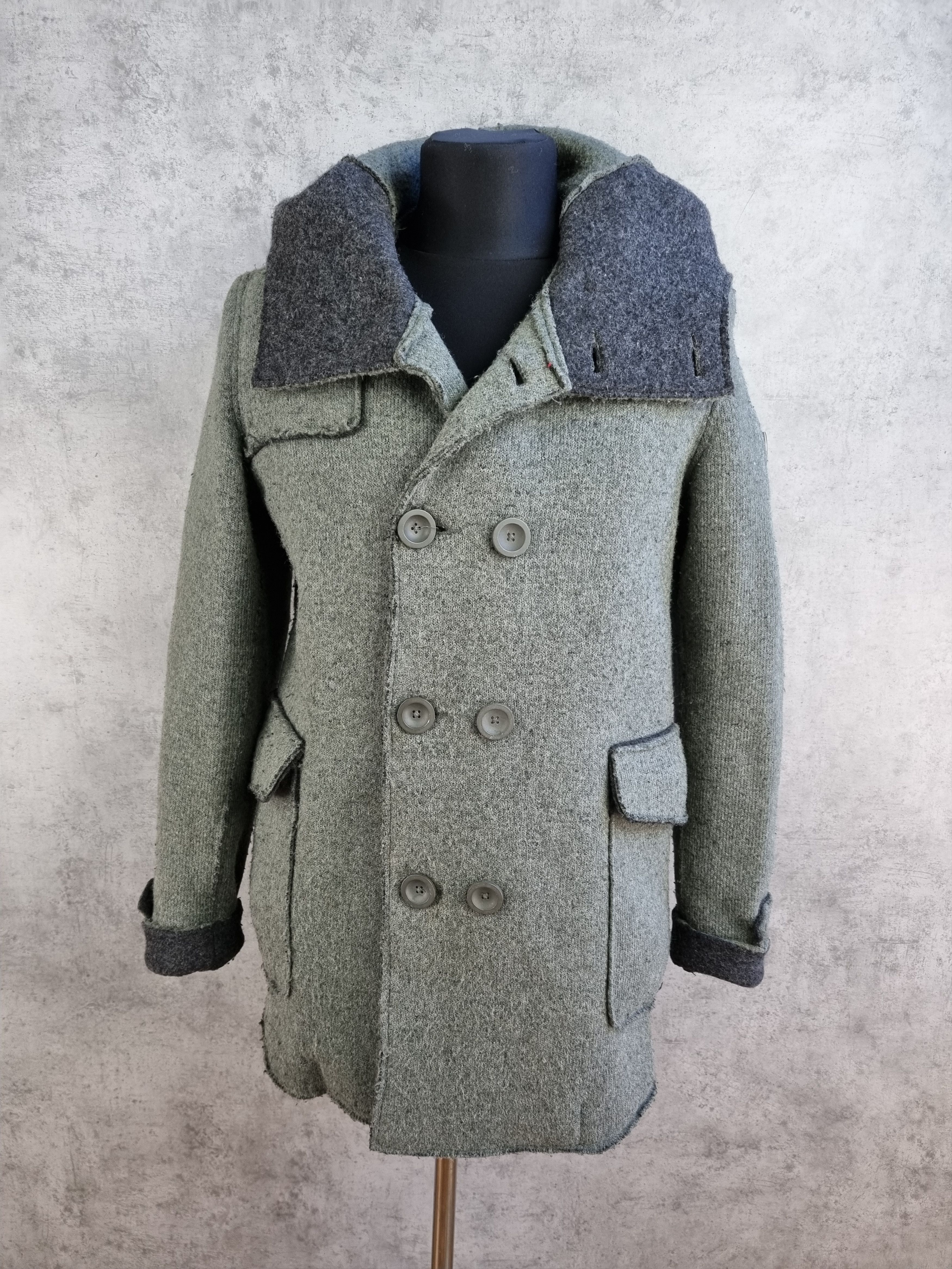K-Swiss × Seditionaries Italian Double Breasted Swiss Chriss Wool Coat Burberry Styl Size US M / EU 48-50 / 2 - 7 Thumbnail