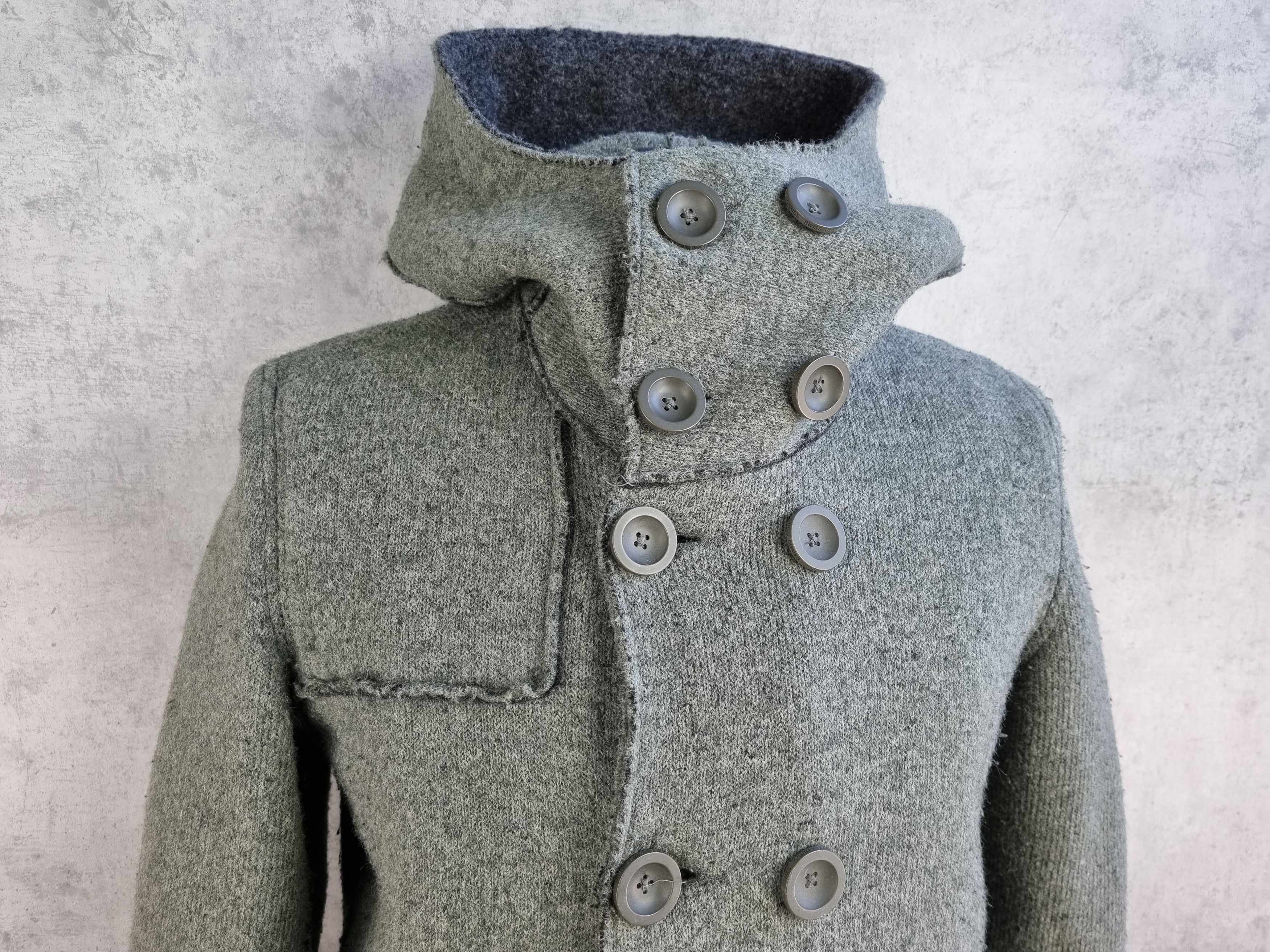 K-Swiss × Seditionaries Italian Double Breasted Swiss Chriss Wool Coat Burberry Styl Size US M / EU 48-50 / 2 - 2 Thumbnail